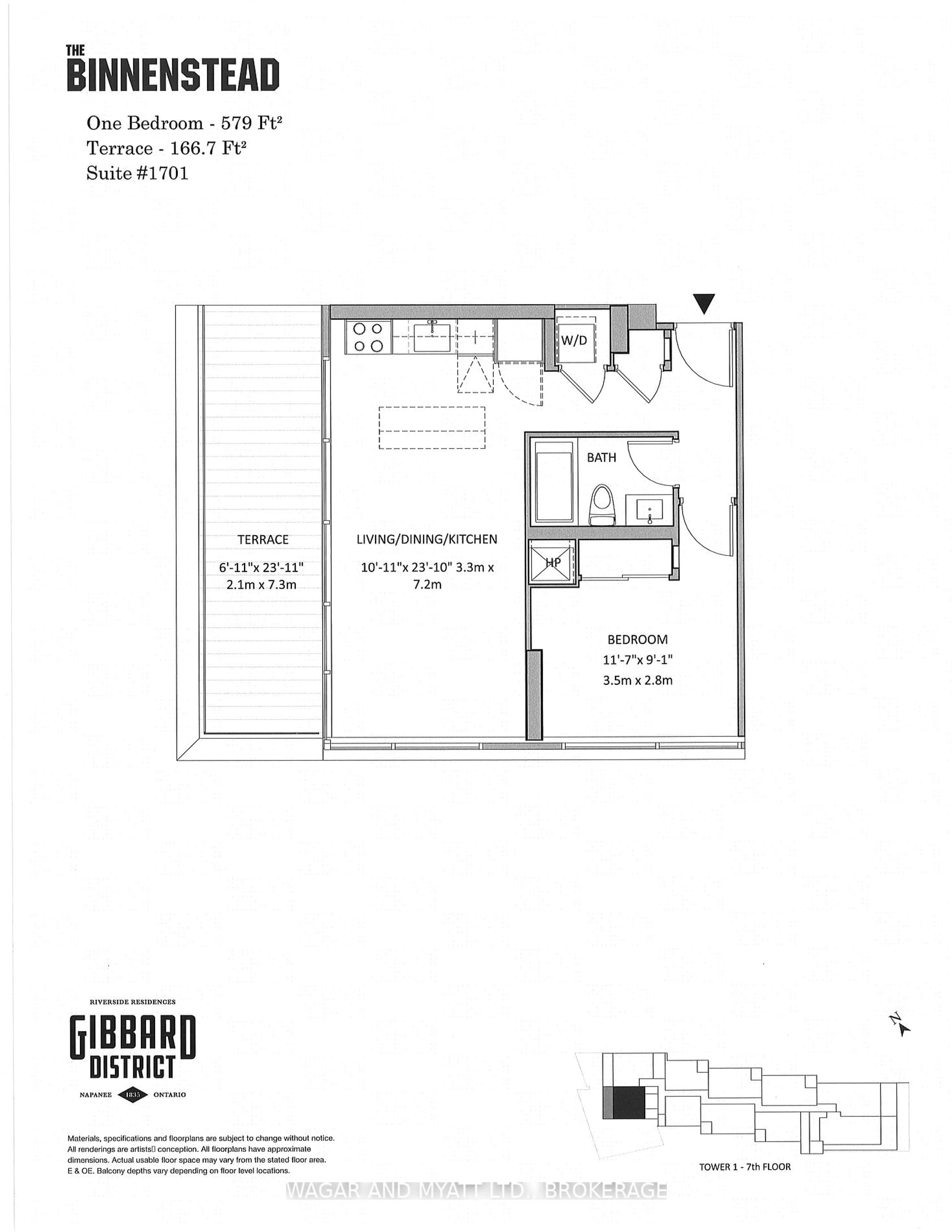 Floor plan for 88 DUNDAS St #1701, Greater Napanee Ontario K7R 1J1