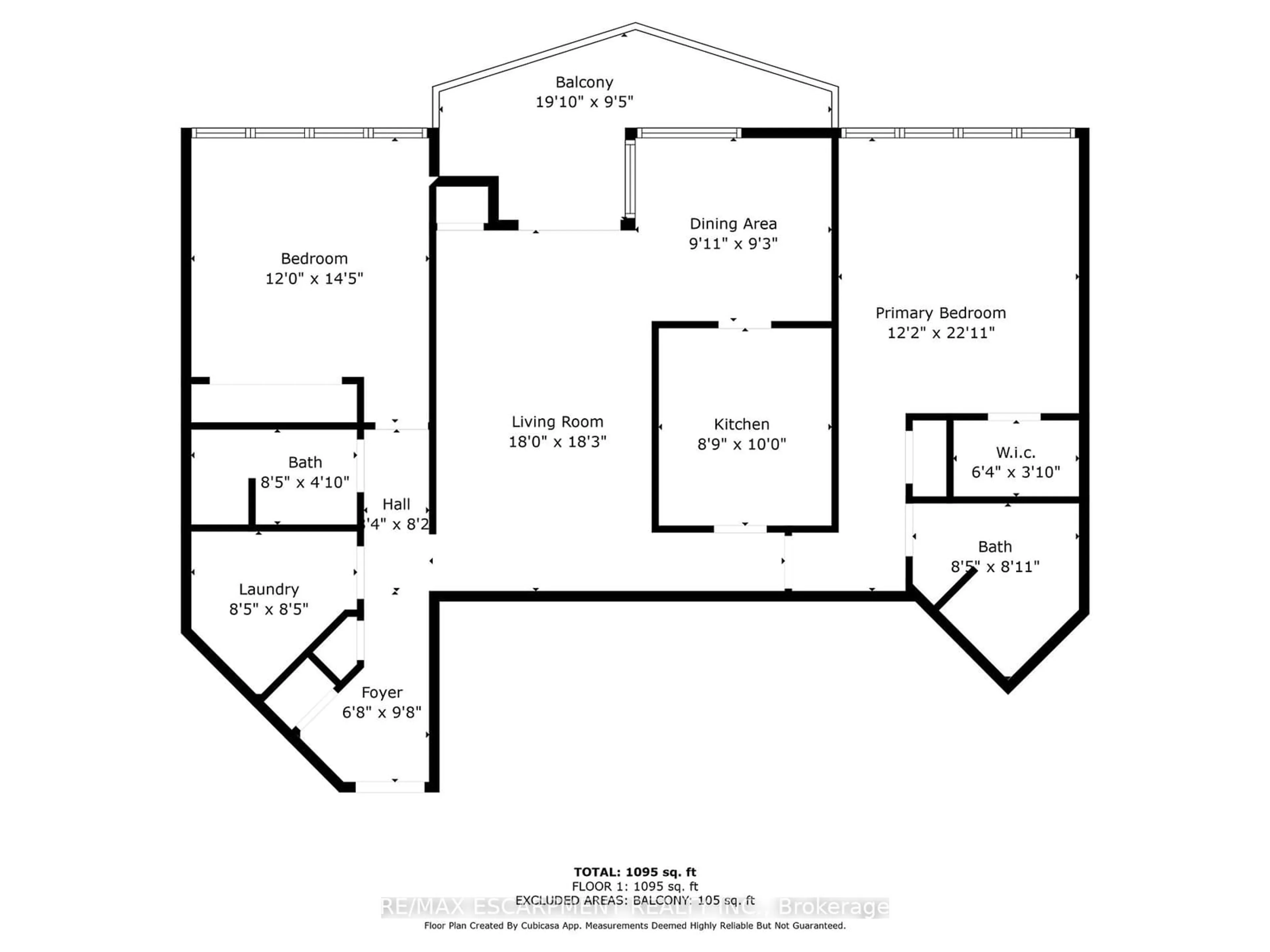 Floor plan for 8 Village Green #612, Hamilton Ontario L8G 5B8