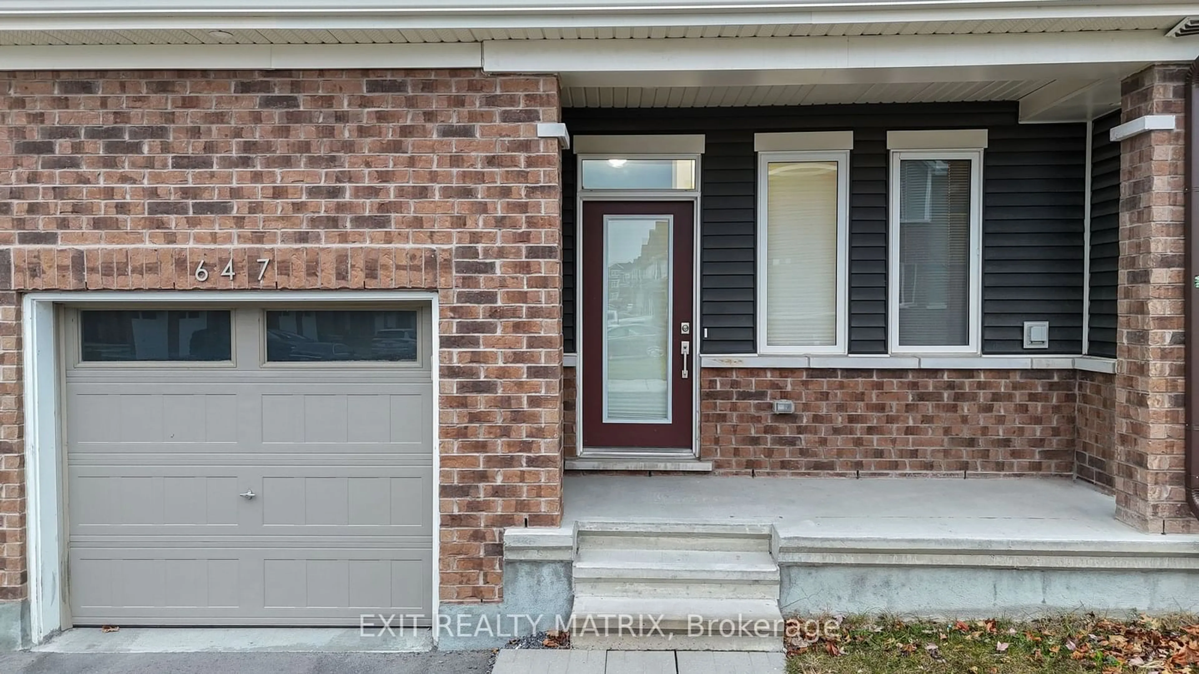 Home with brick exterior material, street for 647 Chillerton Dr, Barrhaven Ontario K2J 6X9