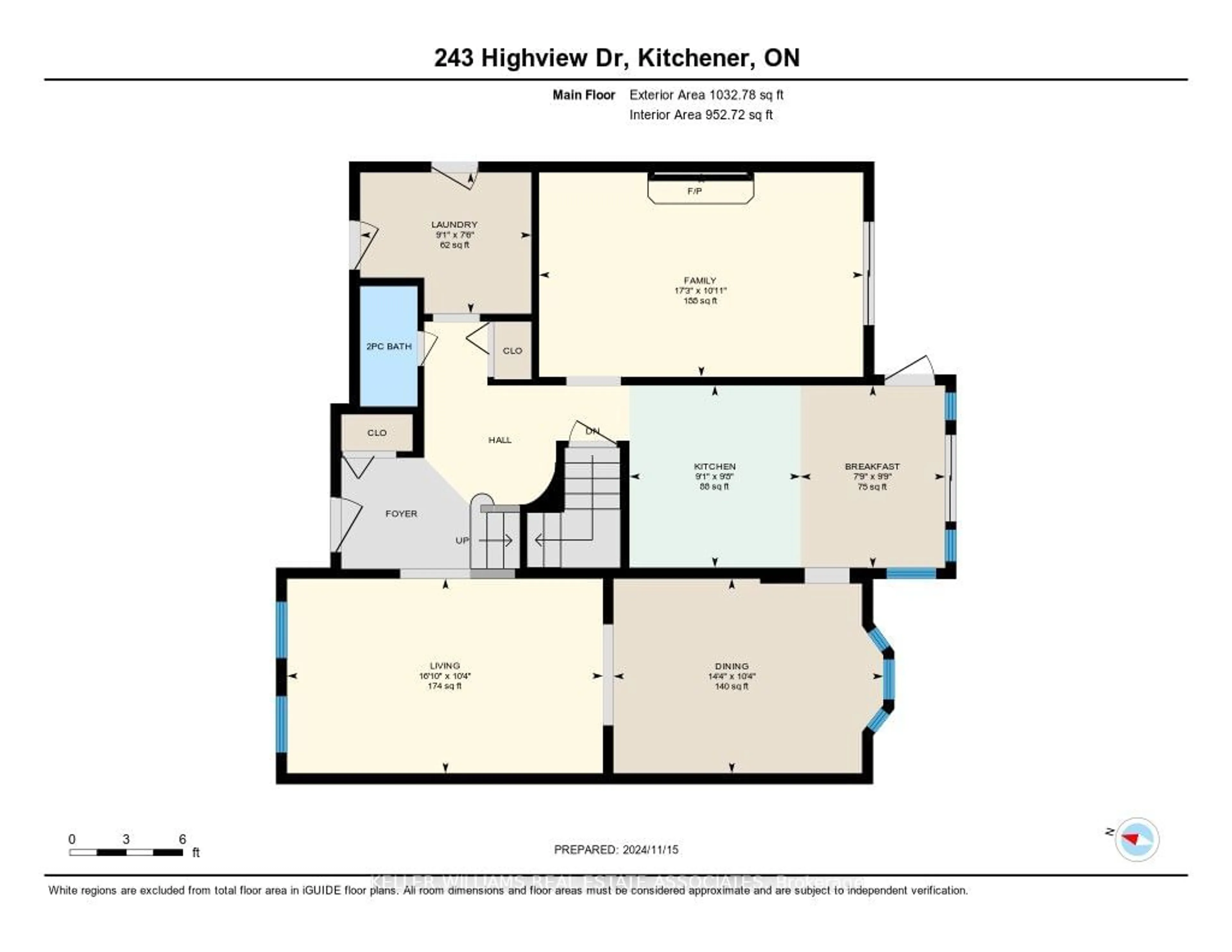 Floor plan for 243 Highview Dr, Kitchener Ontario N2N 2K6