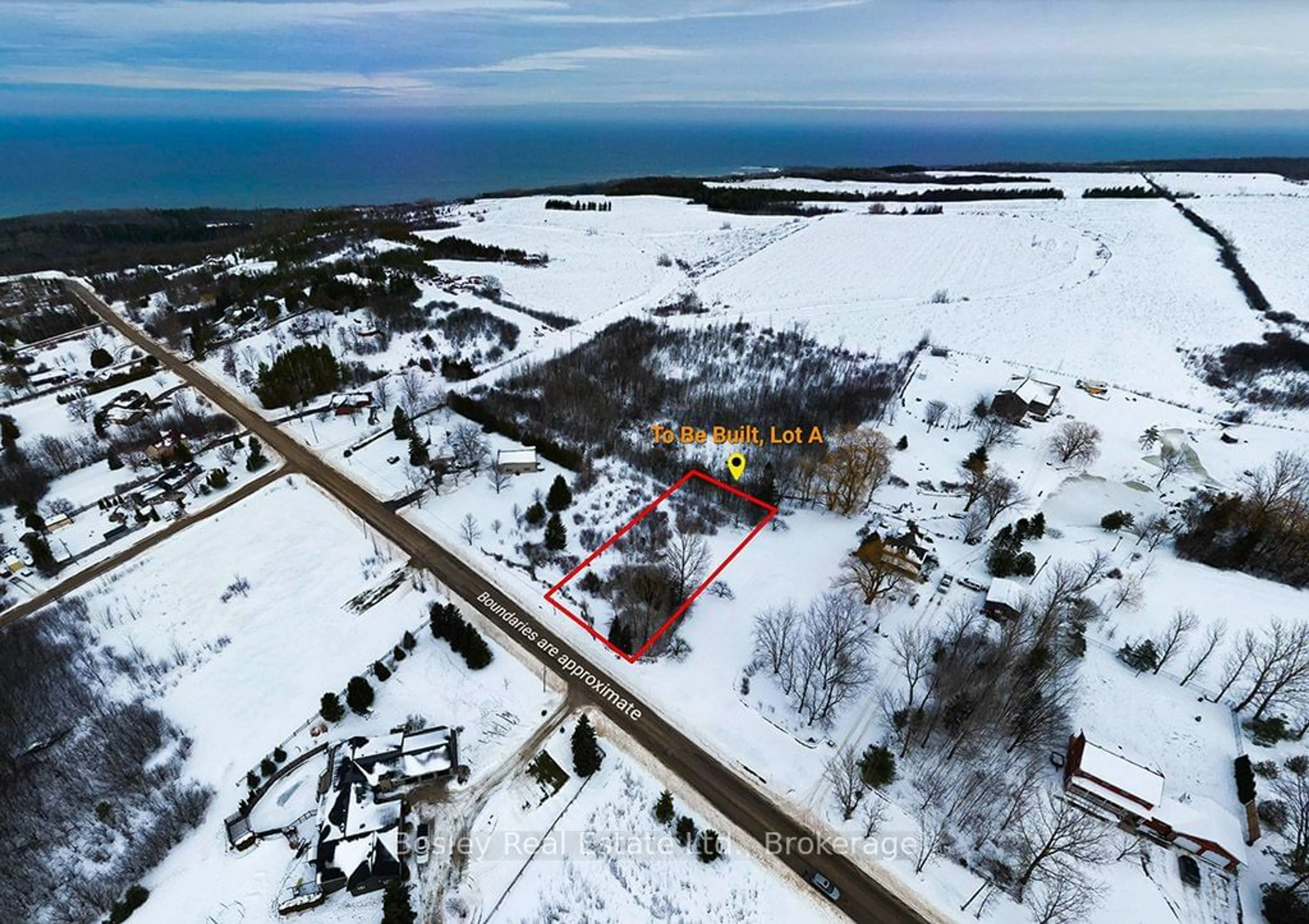 A pic from outside/outdoor area/front of a property/back of a property/a pic from drone, building for PT84 Third Line, Meaford Ontario N4L 1W7