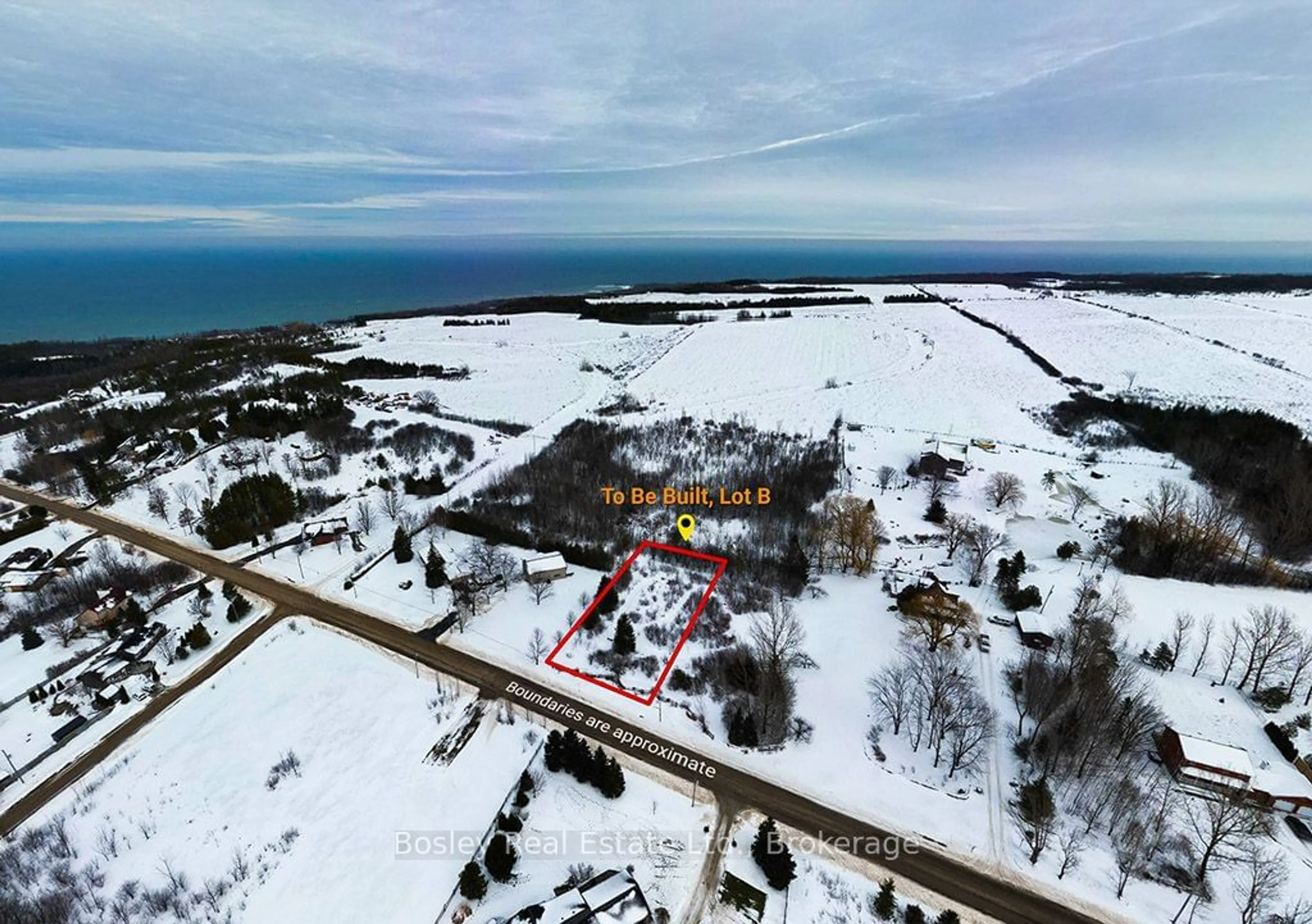 A pic from outside/outdoor area/front of a property/back of a property/a pic from drone, building for PT83 Third Line, Meaford Ontario N4L 1W7