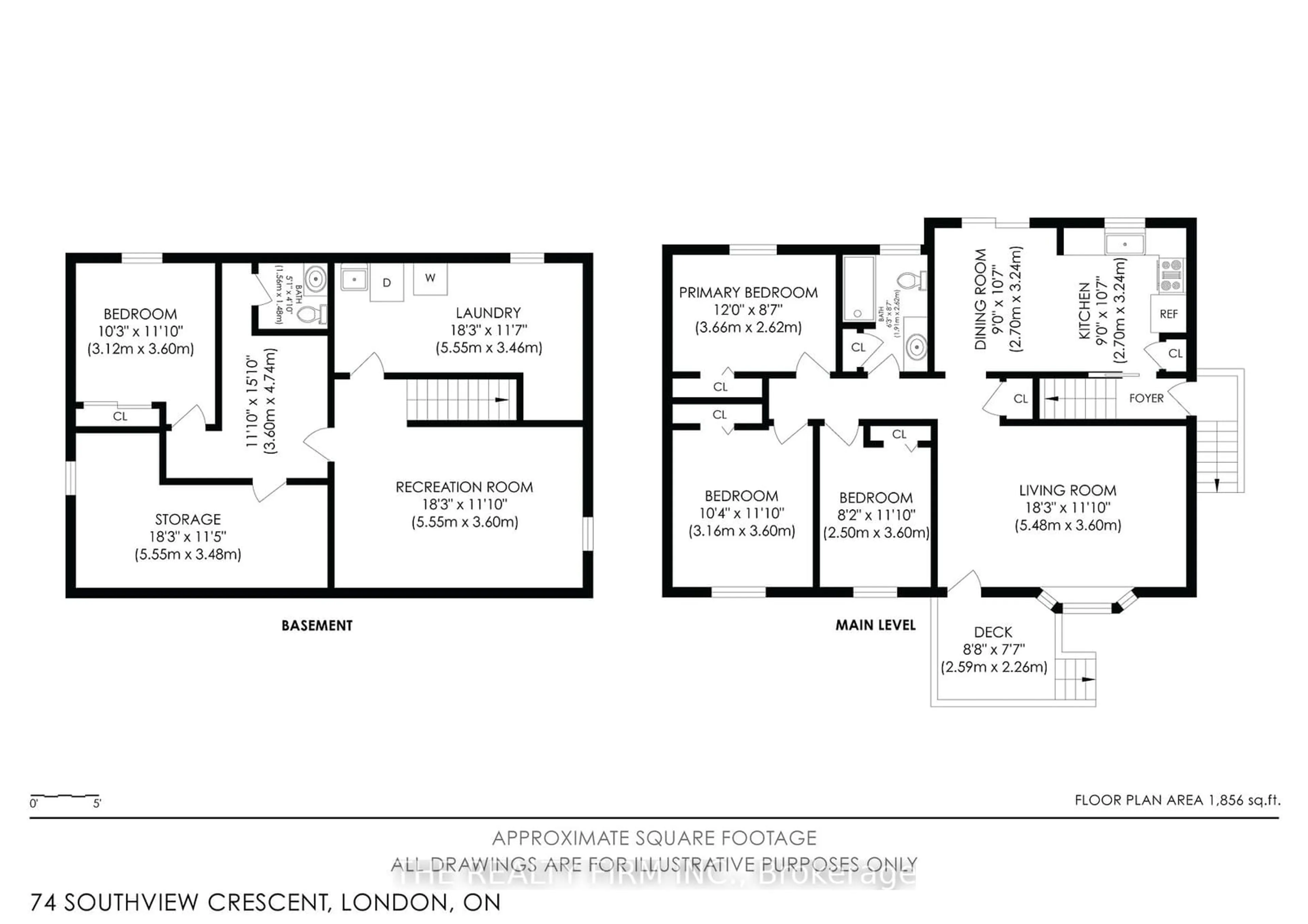 Floor plan for 74 Southview Cres, London Ontario N6J 3L7