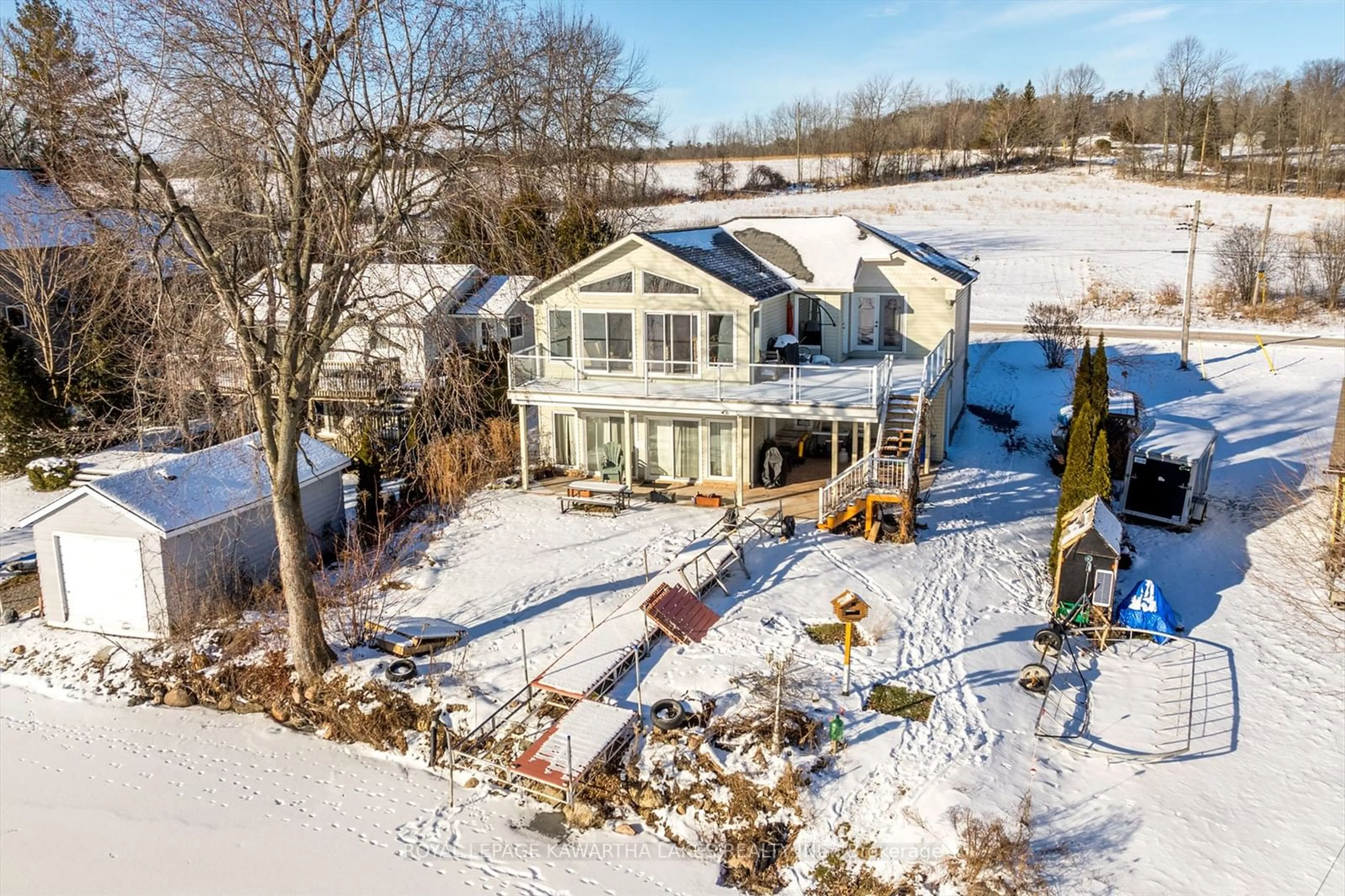 A pic from outside/outdoor area/front of a property/back of a property/a pic from drone, unknown for 595 Foley Rd, Otonabee-South Monaghan Ontario K0L 2G0