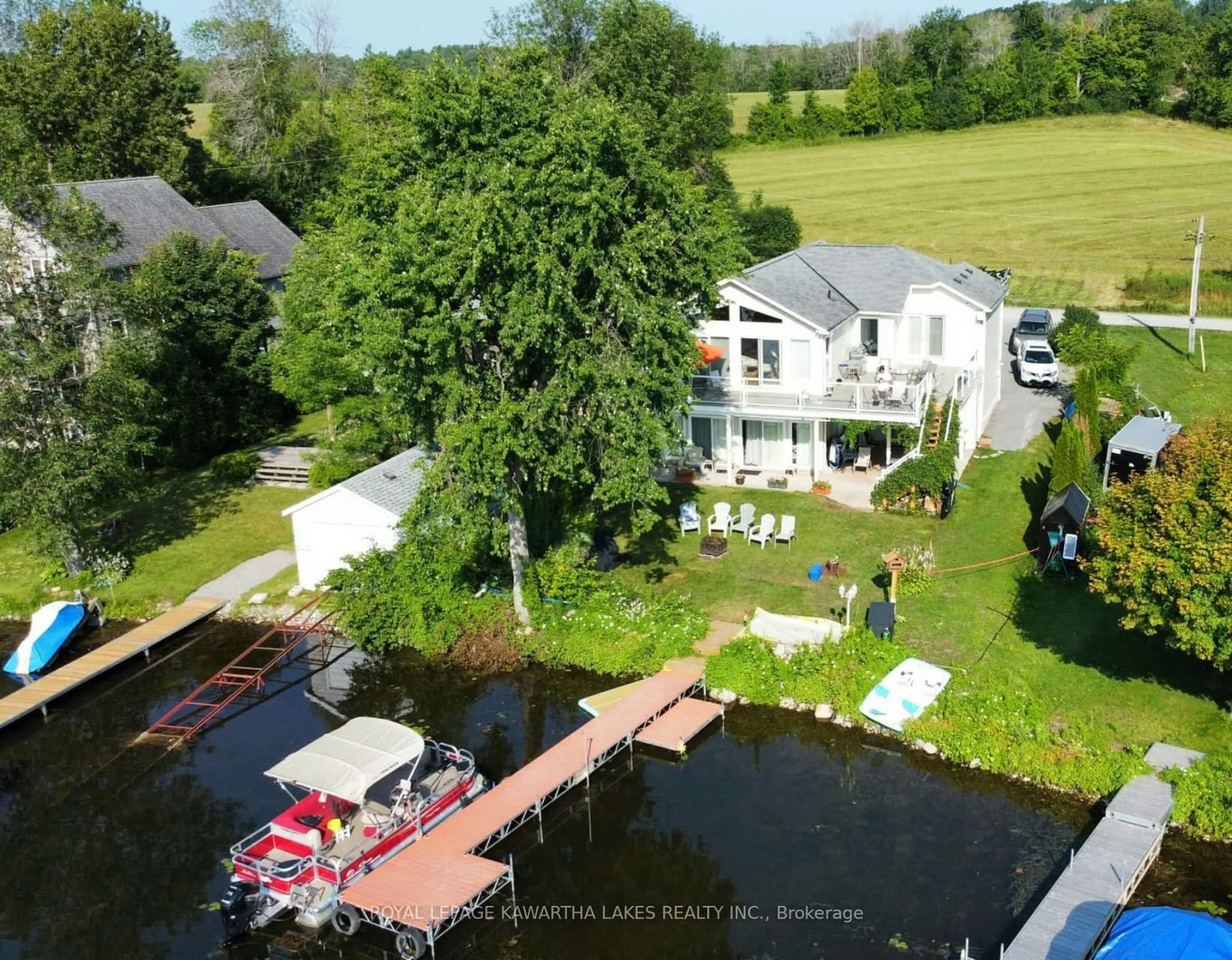 A pic from outside/outdoor area/front of a property/back of a property/a pic from drone, water/lake/river/ocean view for 595 Foley Rd, Otonabee-South Monaghan Ontario K0L 2G0