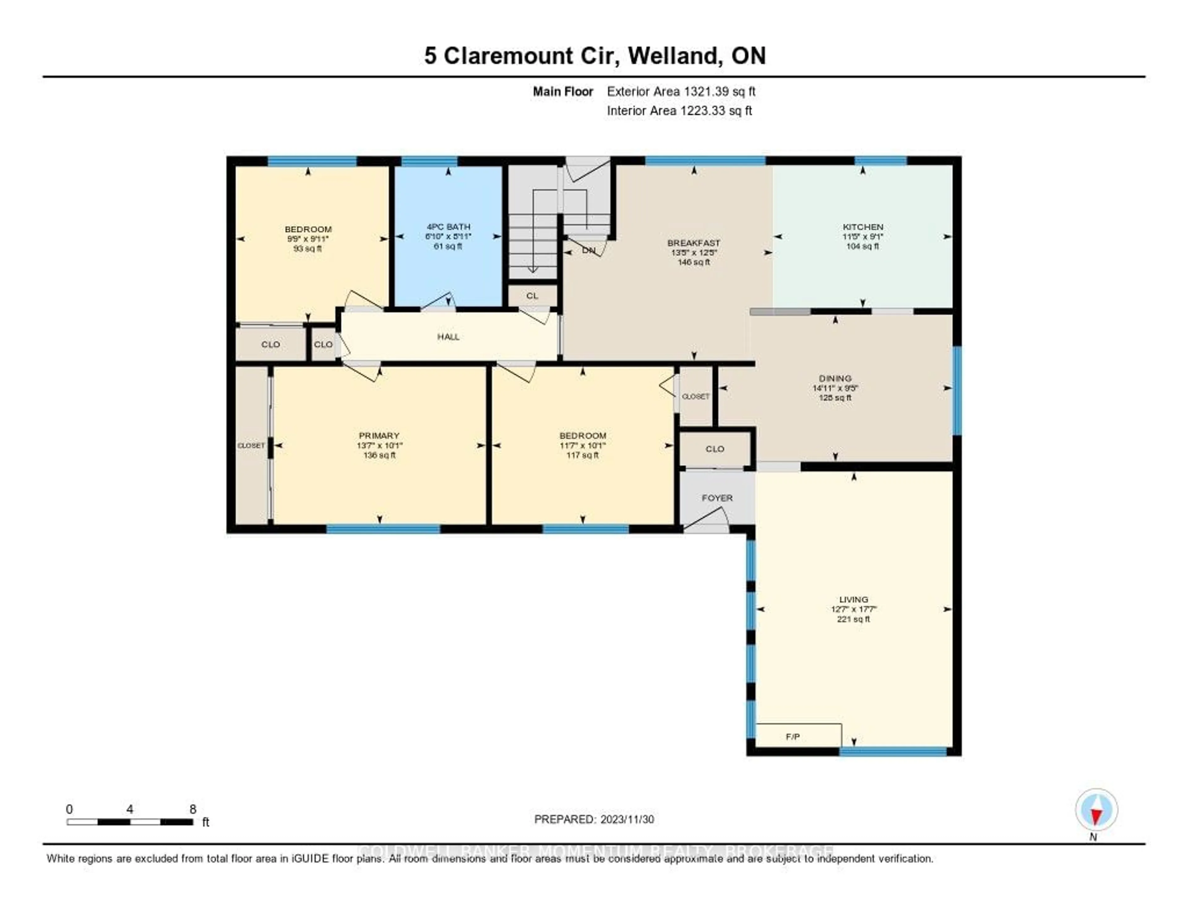 Floor plan for 5 Claremount Circ, Welland Ontario L3C 2P4