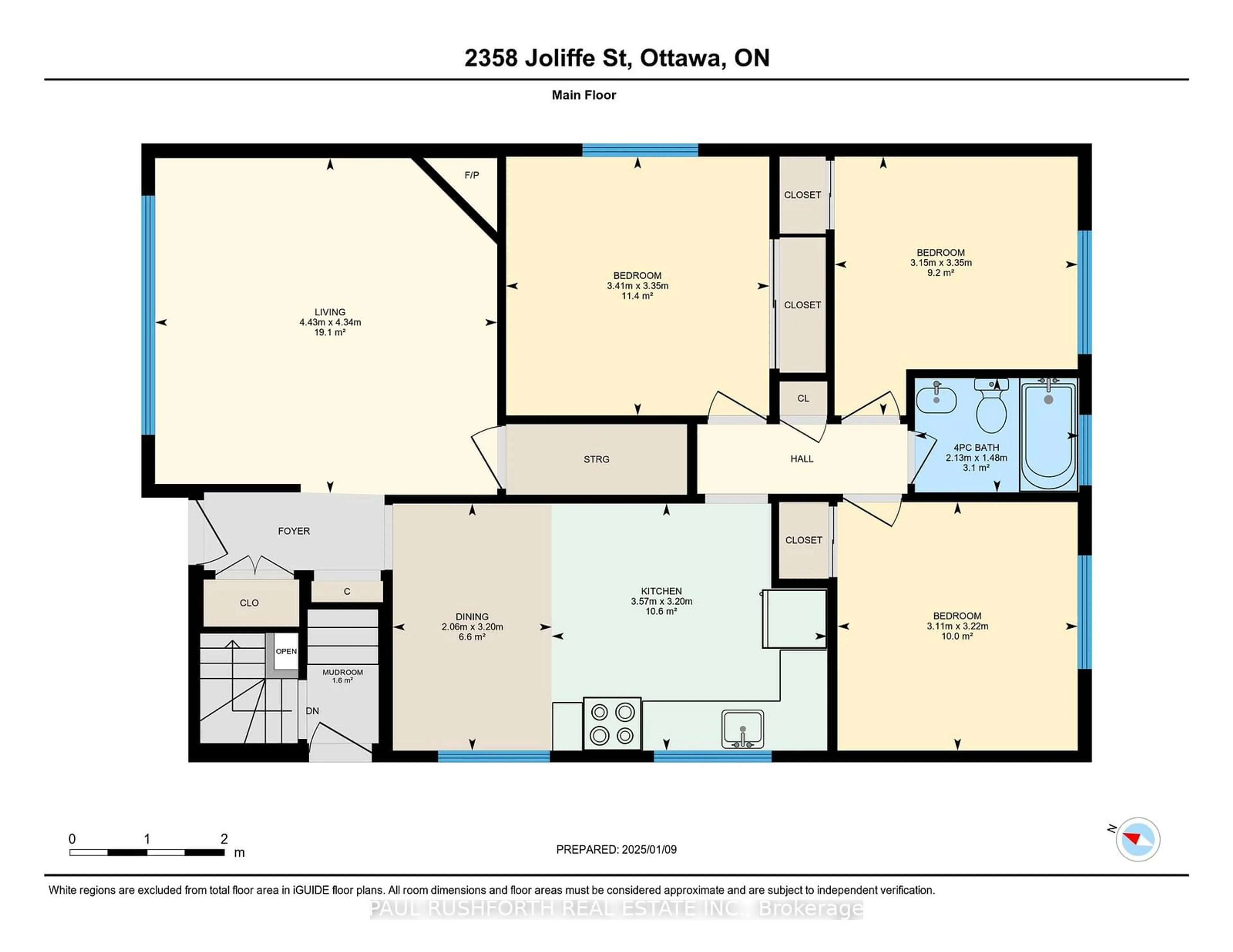 Floor plan for 2358 Joliffe St, Ottawa Ontario K1G 1H2