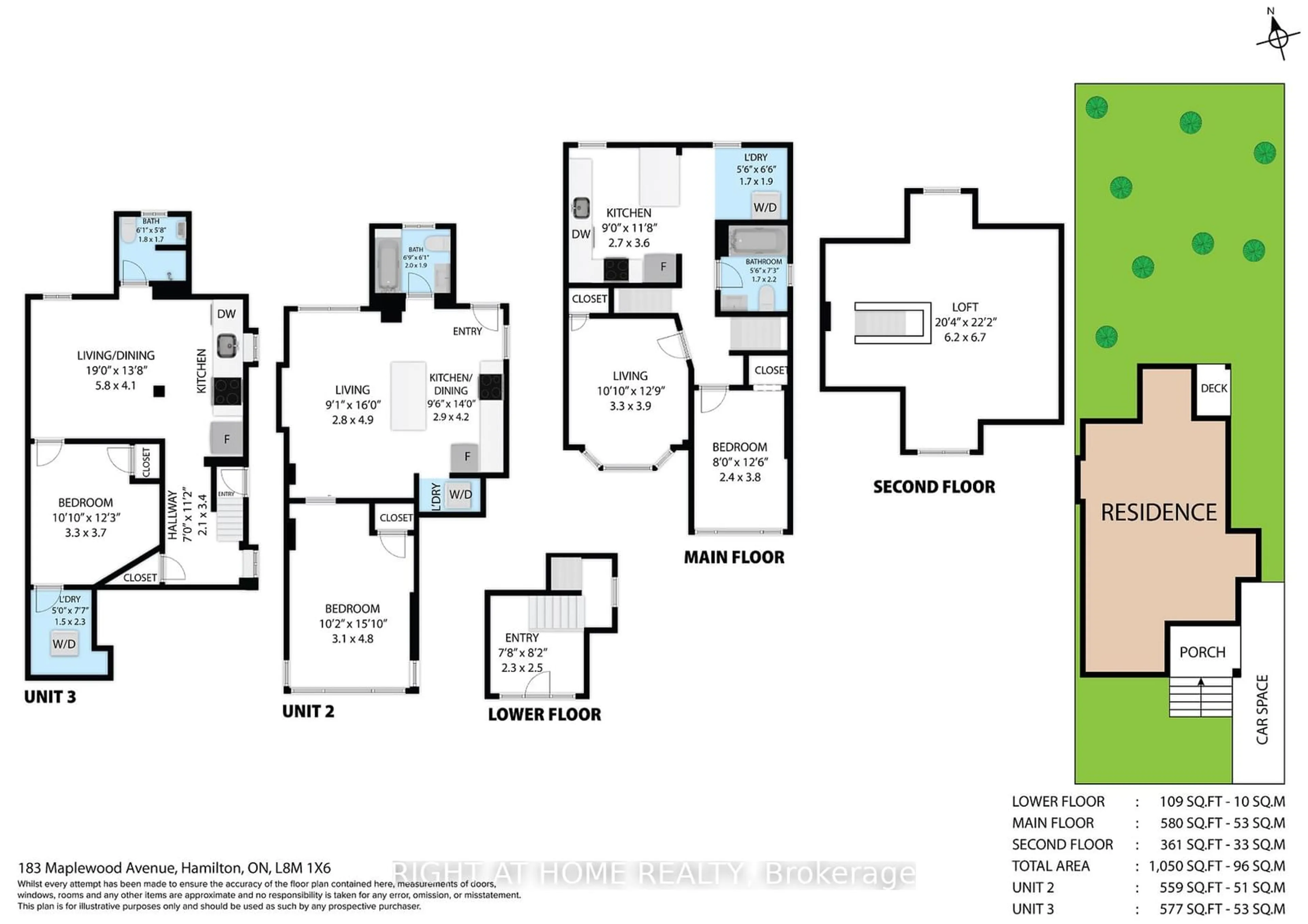 Floor plan for 183 Maplewood Ave, Hamilton Ontario L8M 1X6