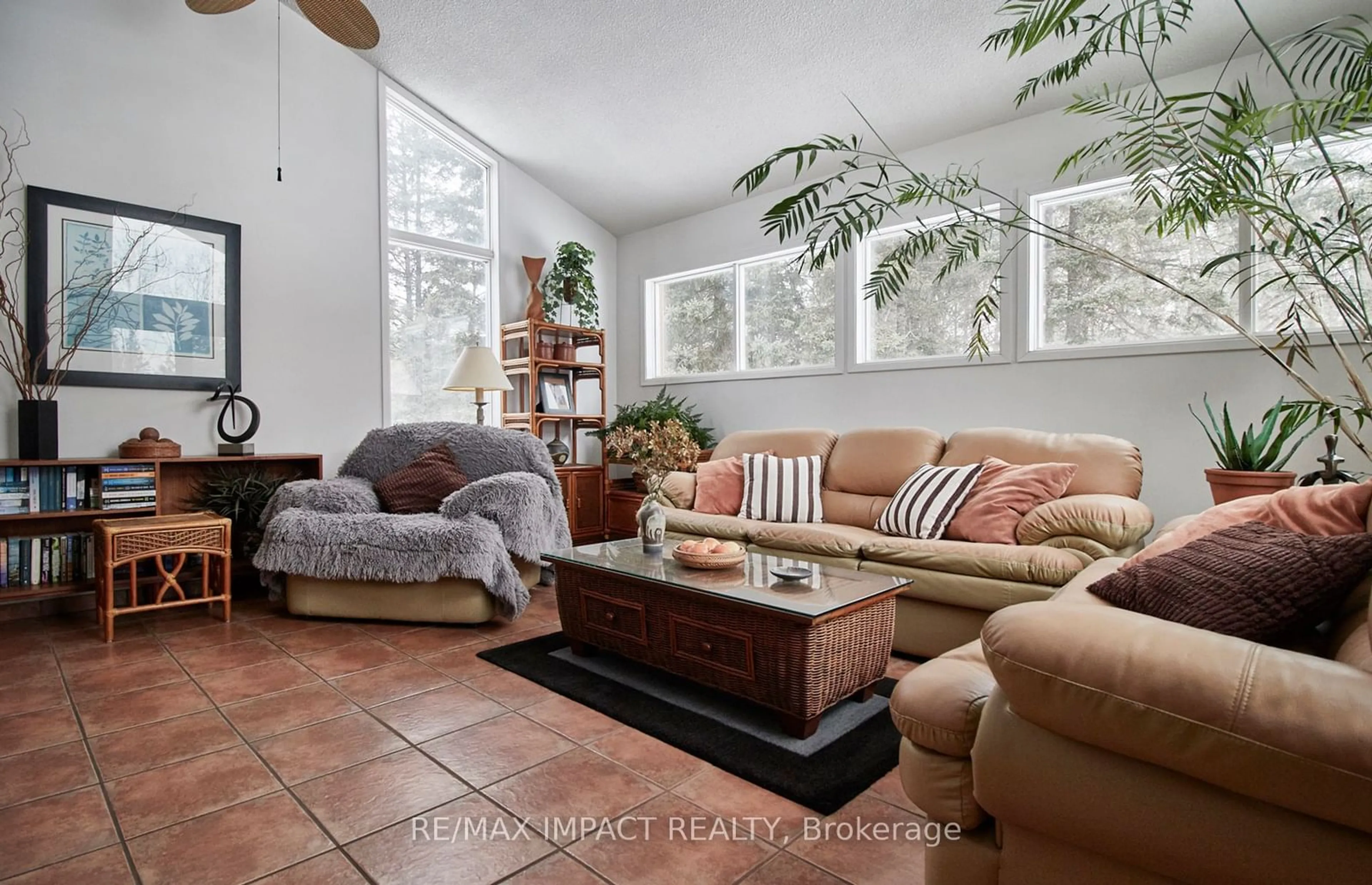 Living room with furniture, ceramic/tile floor for 36 Highway 35, Kawartha Lakes Ontario L0A 1K0