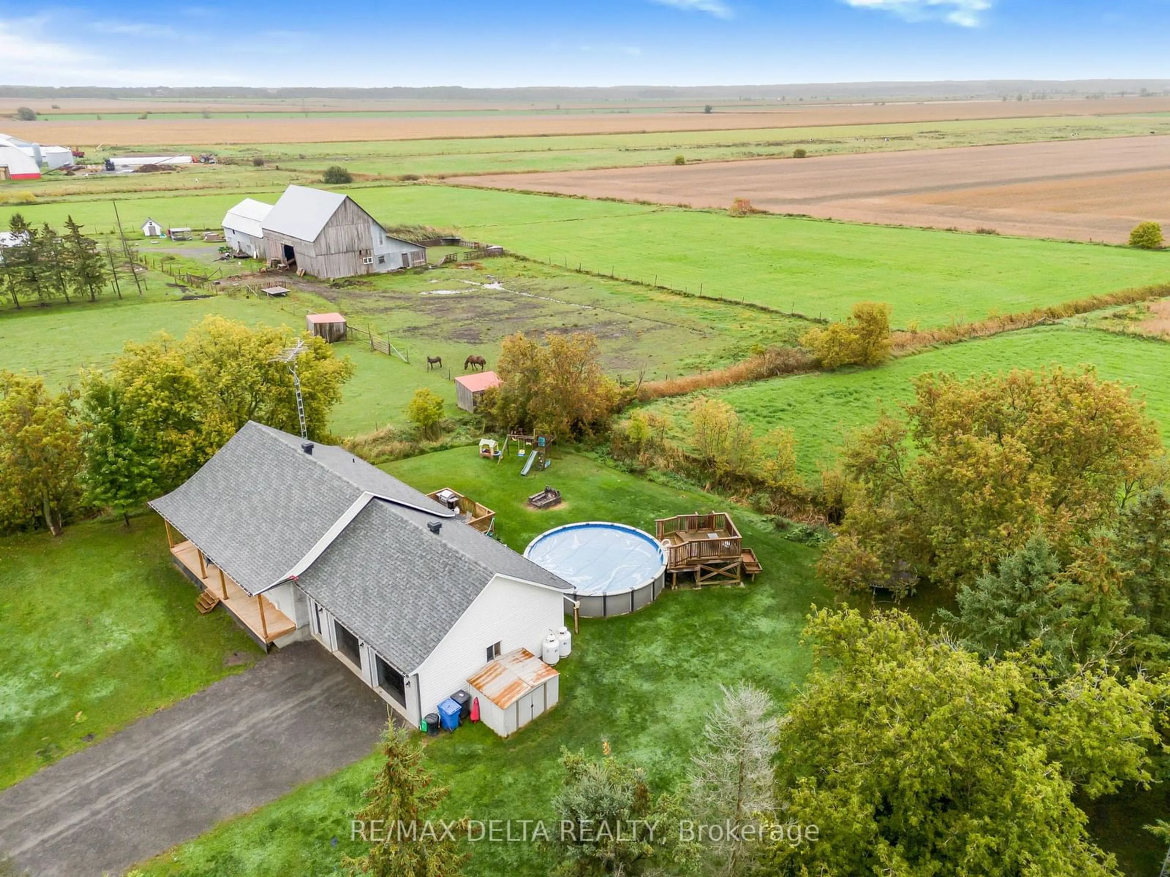 A pic from outside/outdoor area/front of a property/back of a property/a pic from drone, unknown for 920 COUNTY RD 23 Rd, The Nation Ontario K0B 1R0