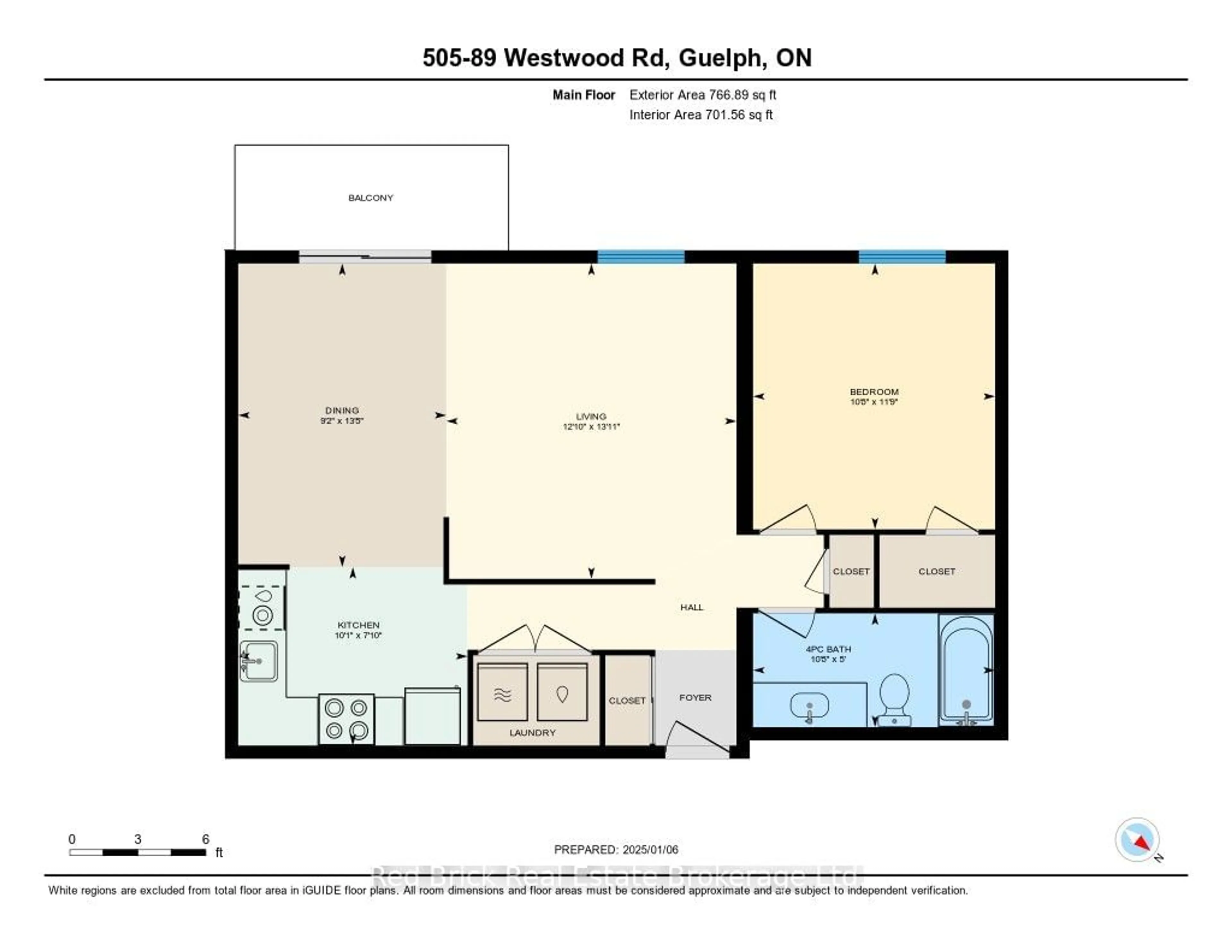 Floor plan for 89 Westwood Rd #505, Guelph Ontario N1H 7J6