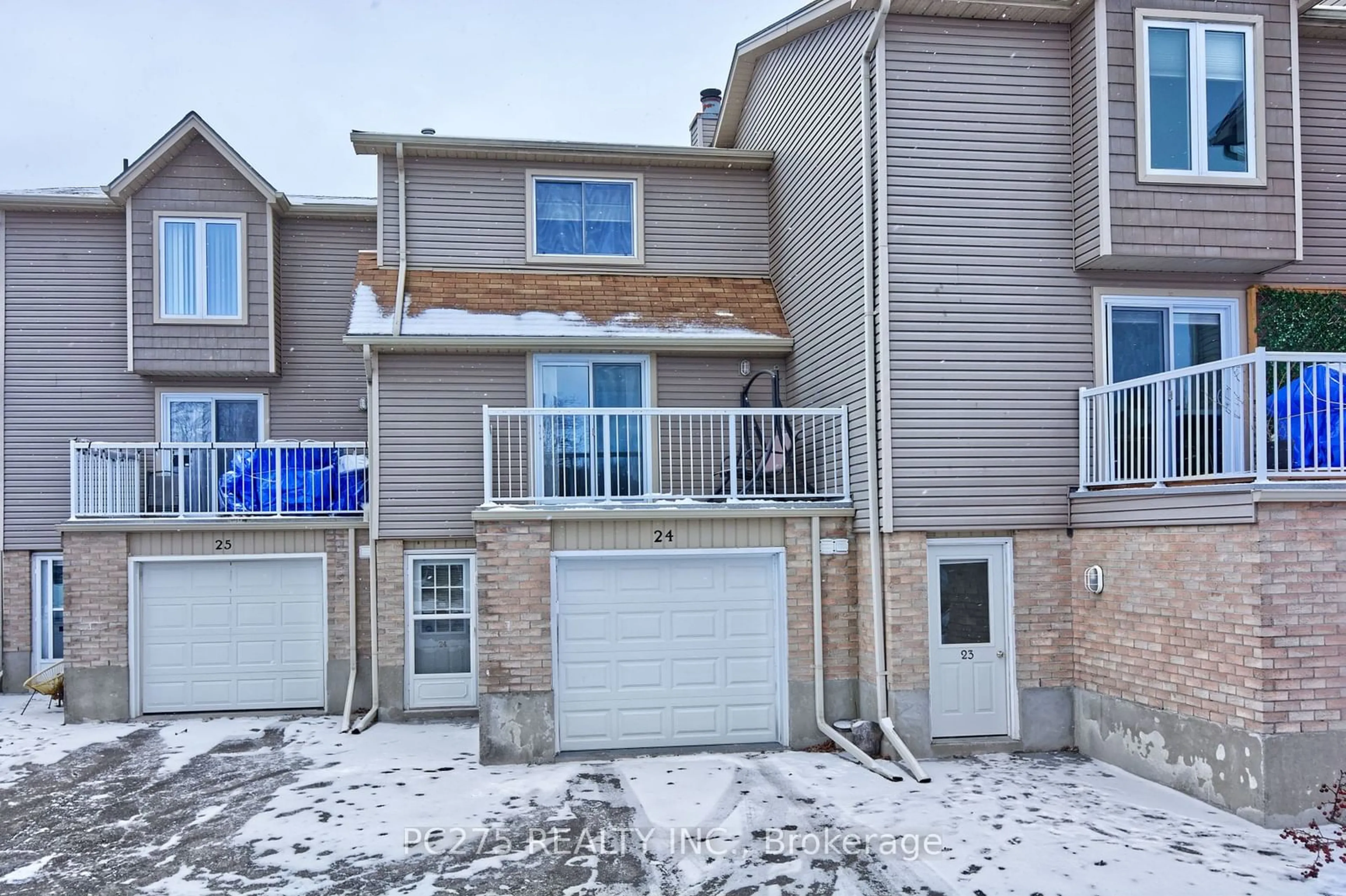 A pic from outside/outdoor area/front of a property/back of a property/a pic from drone, street for 301 Carlow Rd #24, Central Elgin Ontario N5L 1B7