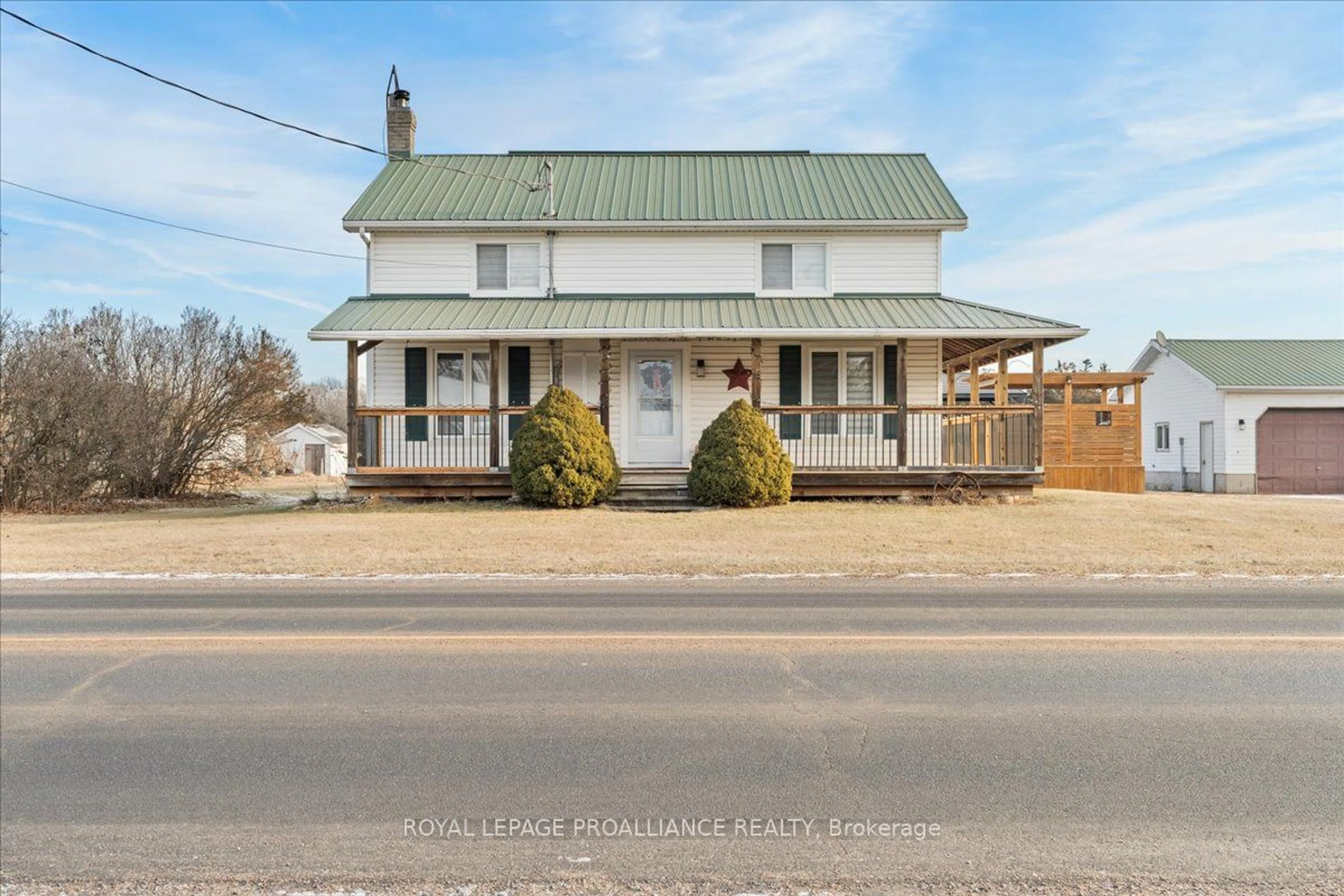 A pic from outside/outdoor area/front of a property/back of a property/a pic from drone, street for 2632 County Road 5, Prince Edward County Ontario K0K 2T0