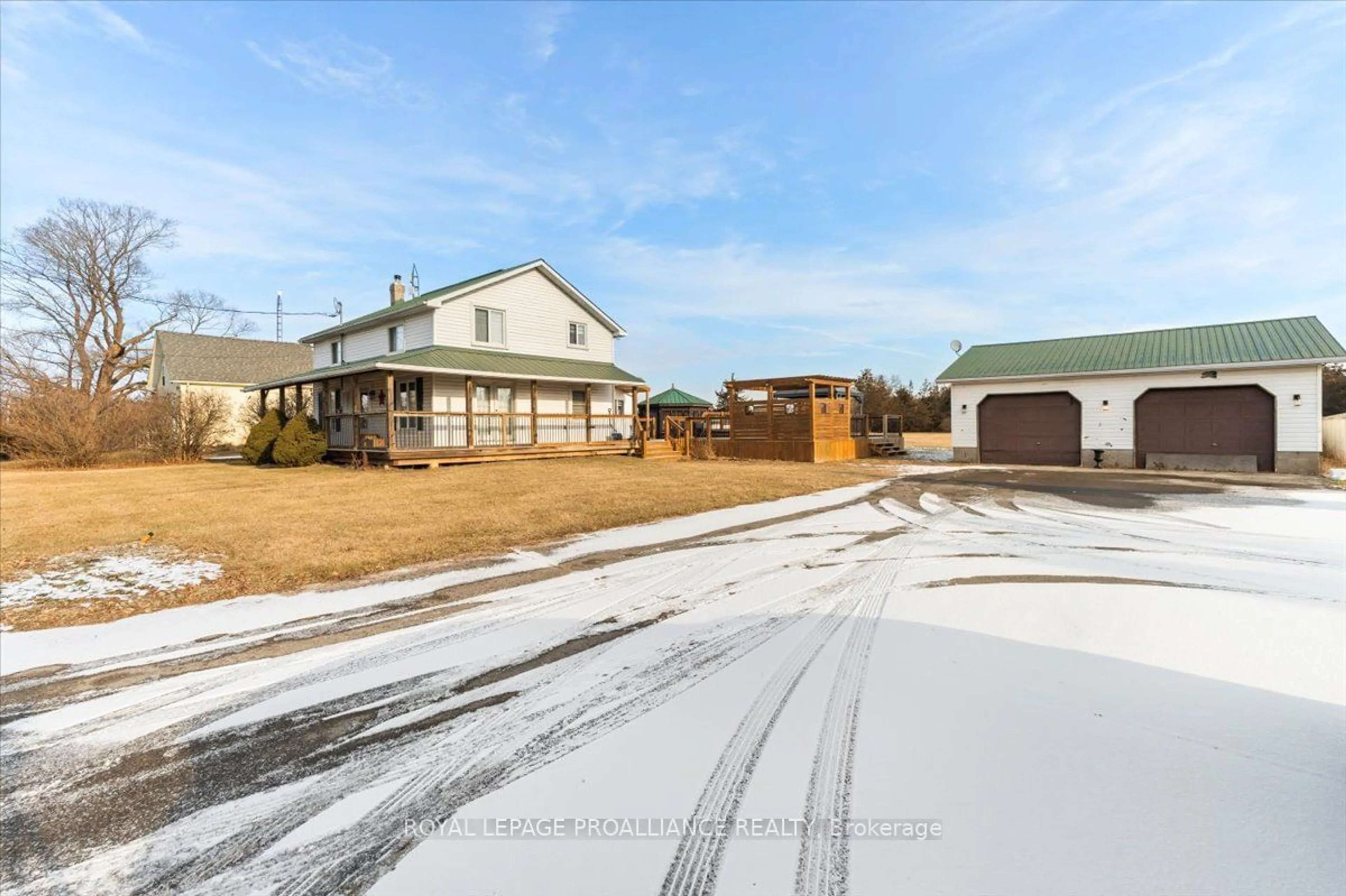 A pic from outside/outdoor area/front of a property/back of a property/a pic from drone, street for 2632 County Road 5, Prince Edward County Ontario K0K 2T0