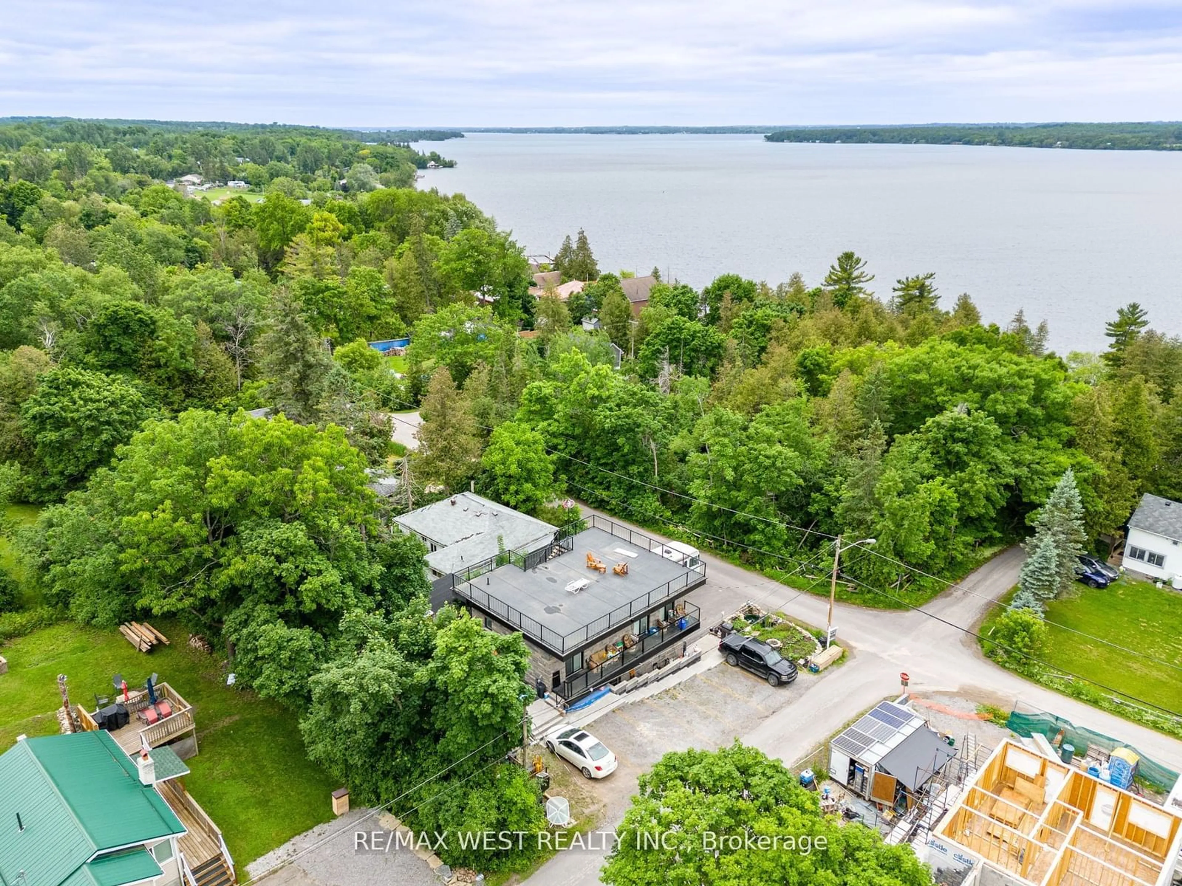 A pic from outside/outdoor area/front of a property/back of a property/a pic from drone, water/lake/river/ocean view for 31 Silver Birch St, Kawartha Lakes Ontario K0M 1L0