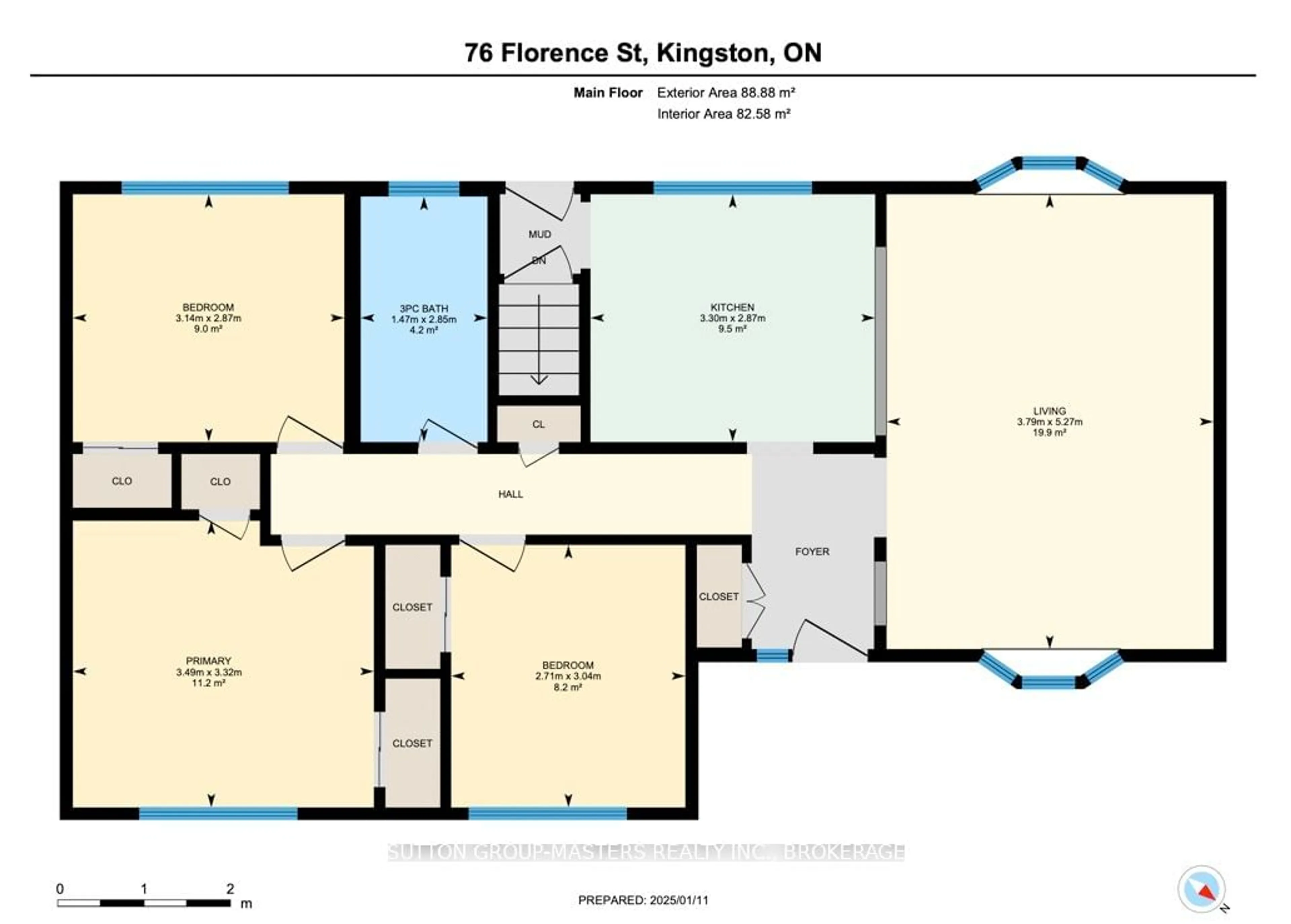 Floor plan for 76 FLORENCE St, Kingston Ontario K7M 1Y6