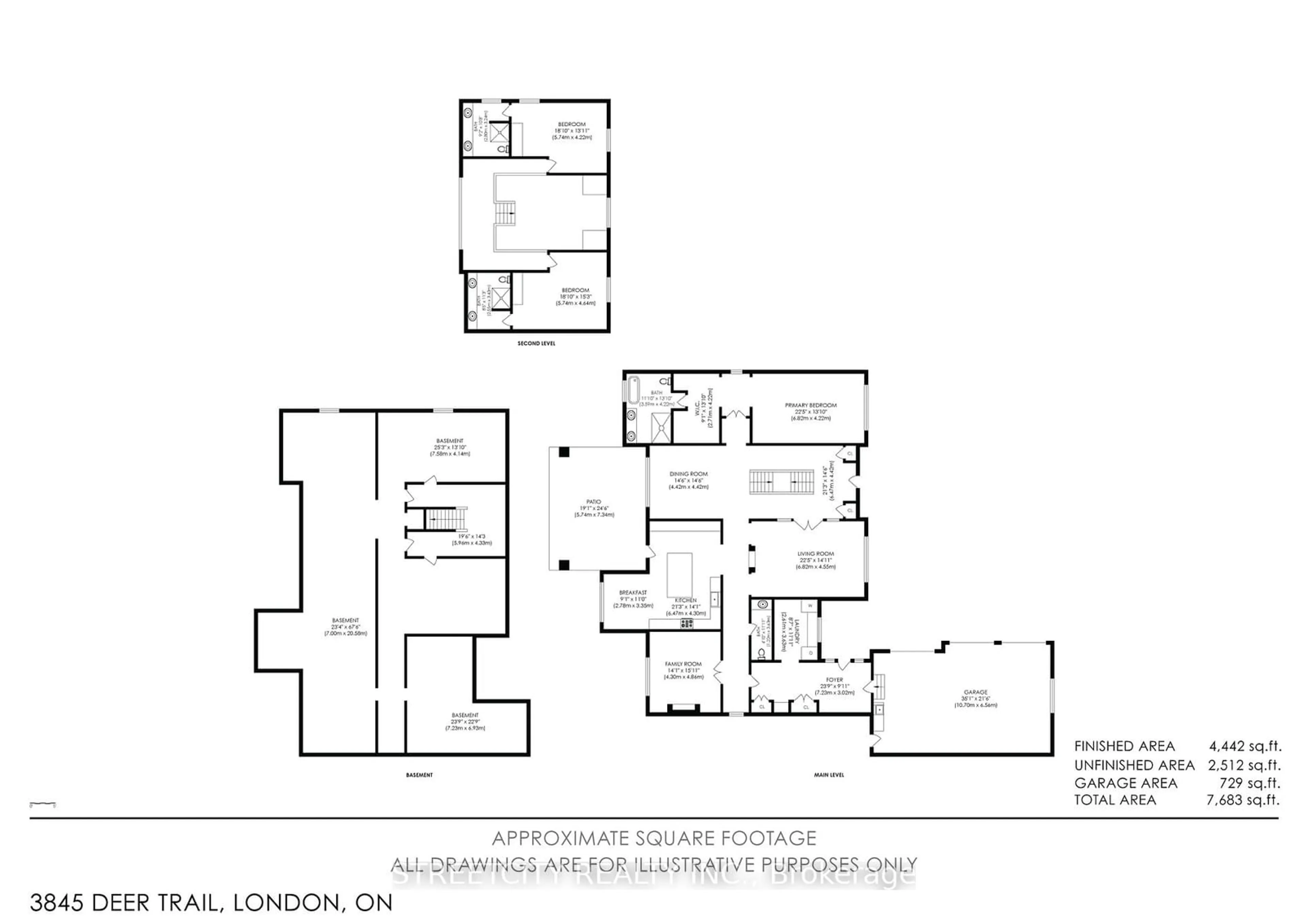 Floor plan for 3845 Deer Tr, London Ontario N6P 1E6