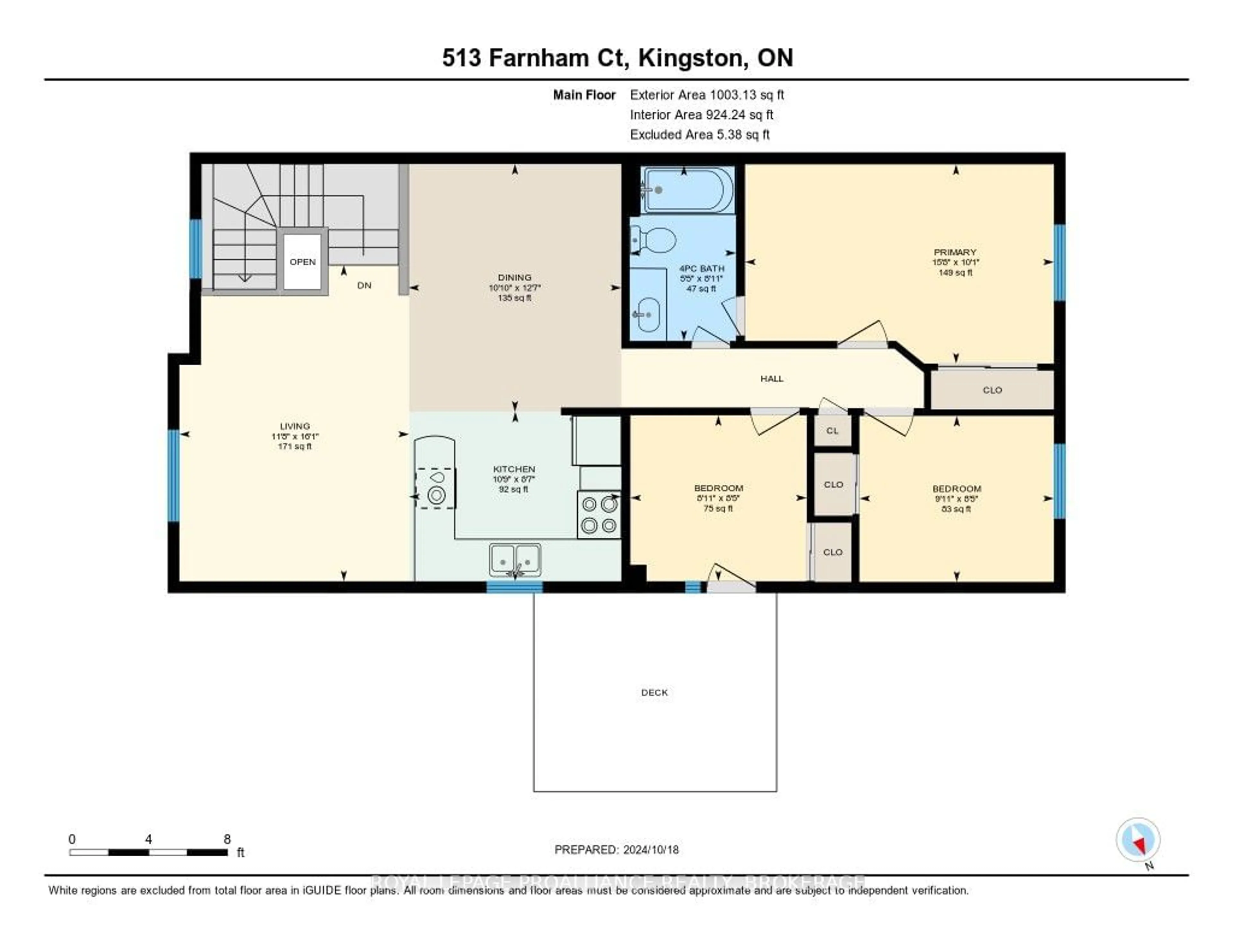 Floor plan for 513 Farnham Crt, Kingston Ontario K7M 8Y1