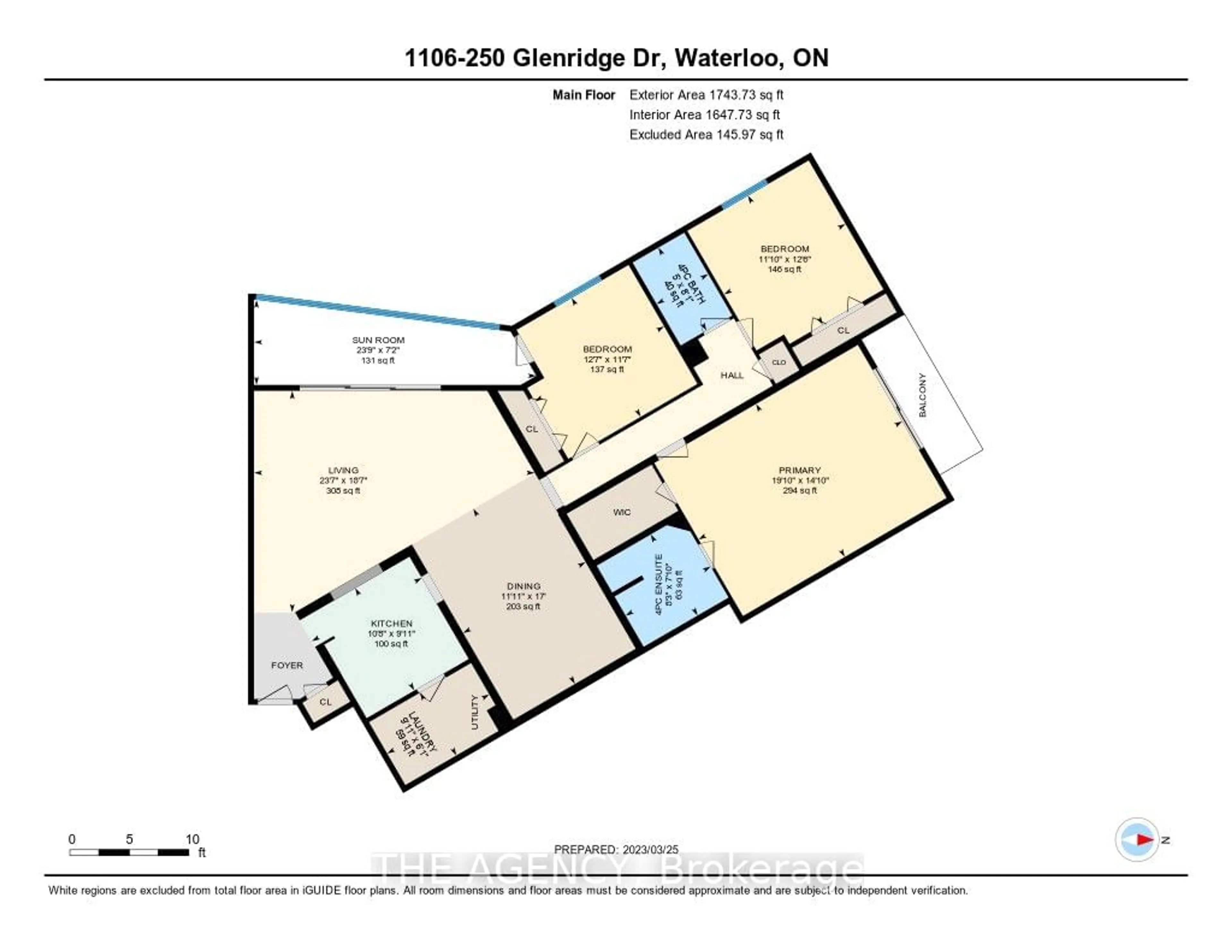 Floor plan for 250 Glenridge Dr #1106, Waterloo Ontario N2J 4H8