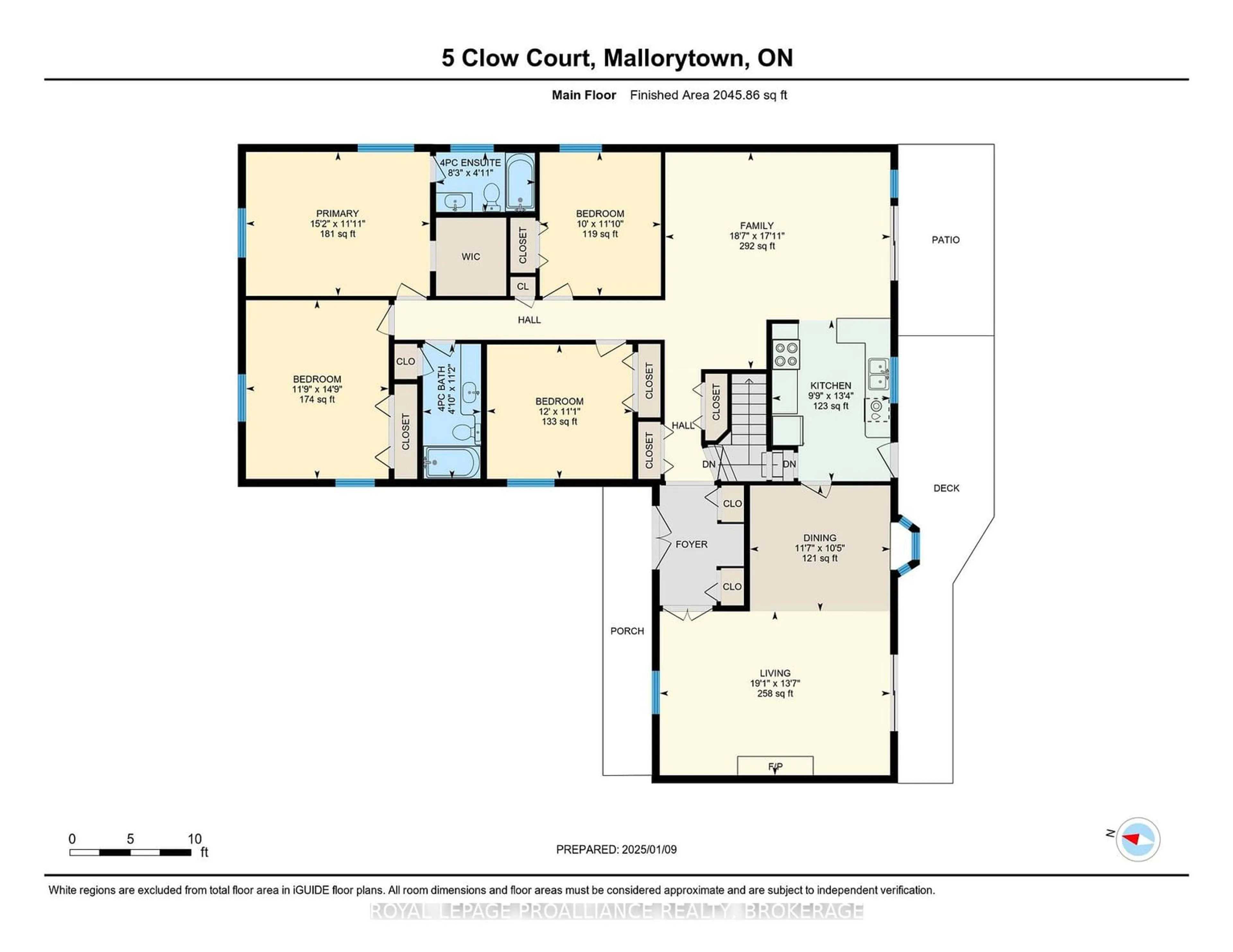 Floor plan for 5 Clow Crt, Front of Yonge Ontario K0E 1R0