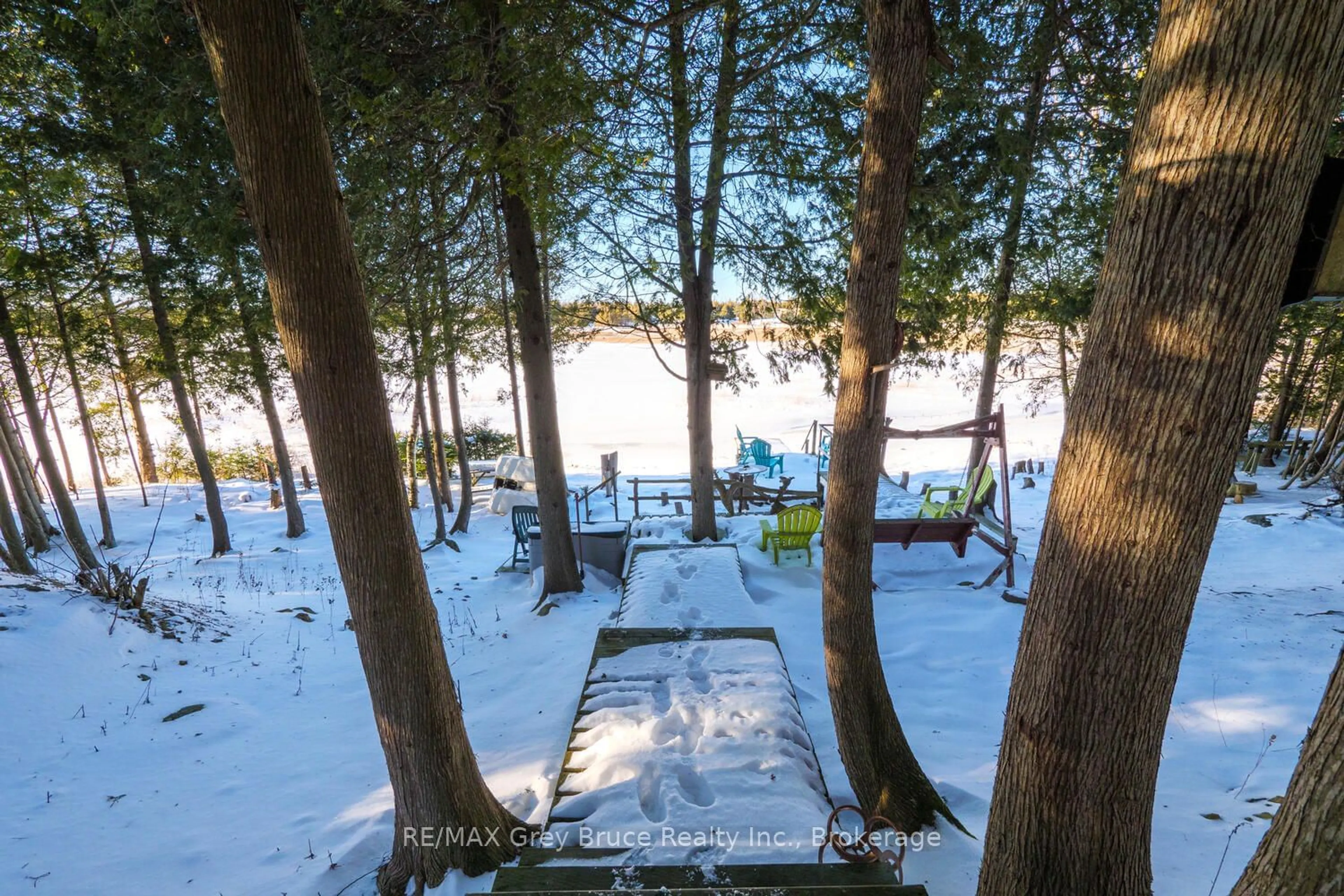 Patio, water/lake/river/ocean view for 38 Stewarts Pt, Northern Bruce Peninsula Ontario N0H 2T0