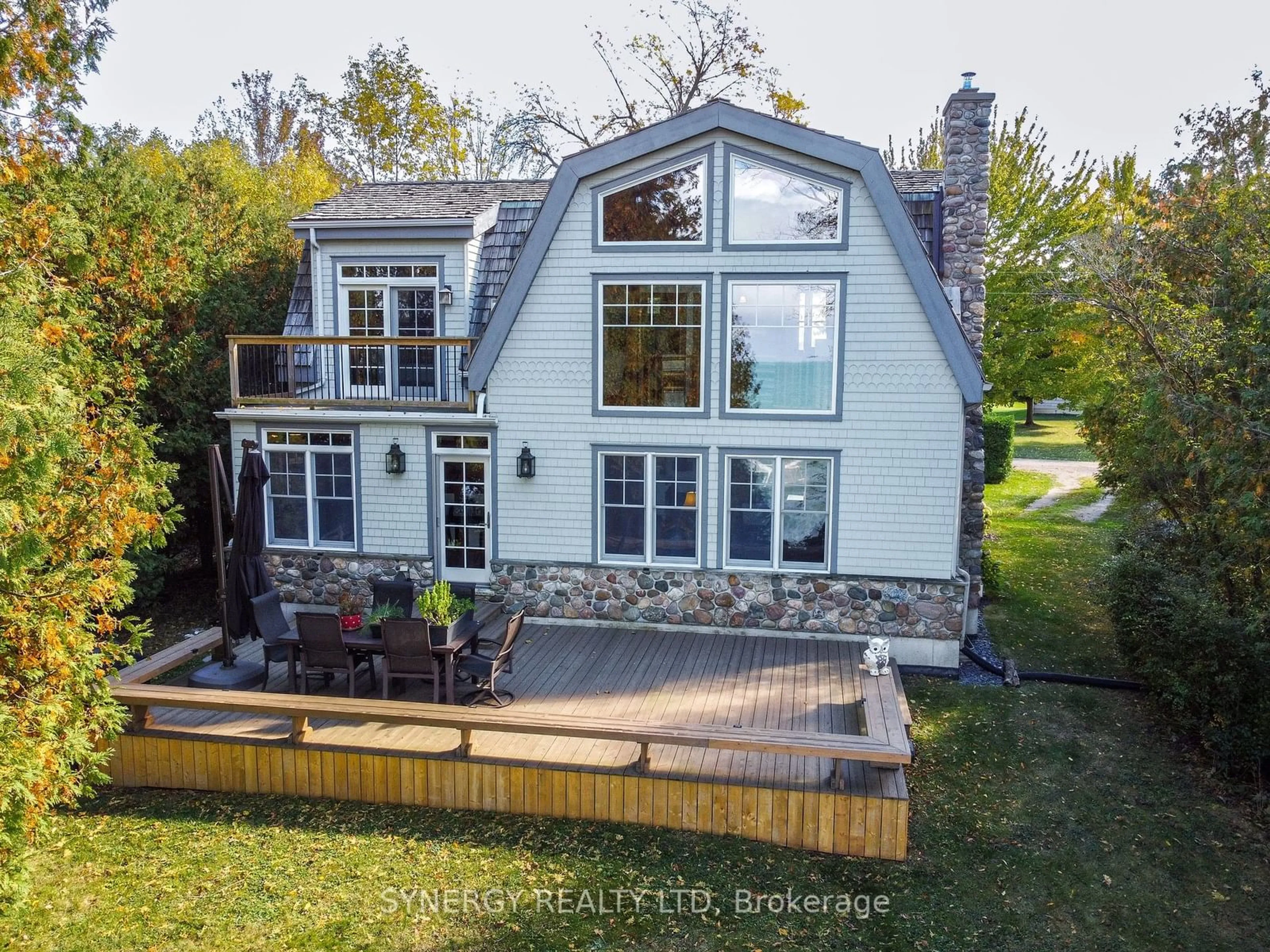 A pic from outside/outdoor area/front of a property/back of a property/a pic from drone, water/lake/river/ocean view for 71641 Old Cedarbank Lane, Bluewater Ontario N0M 1N0