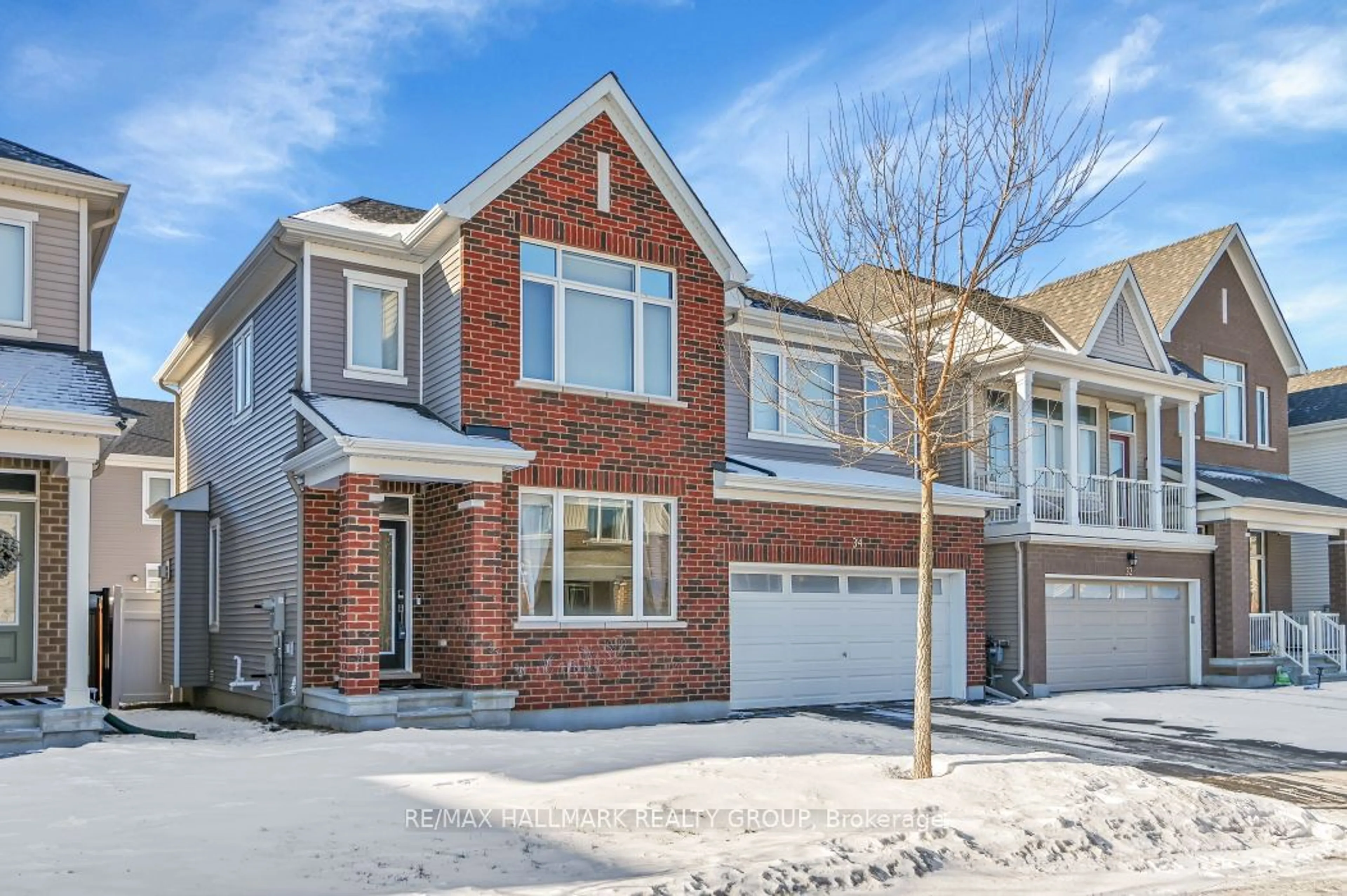 Home with brick exterior material, street for 34 Coppermine St, Barrhaven Ontario K2J 6P7