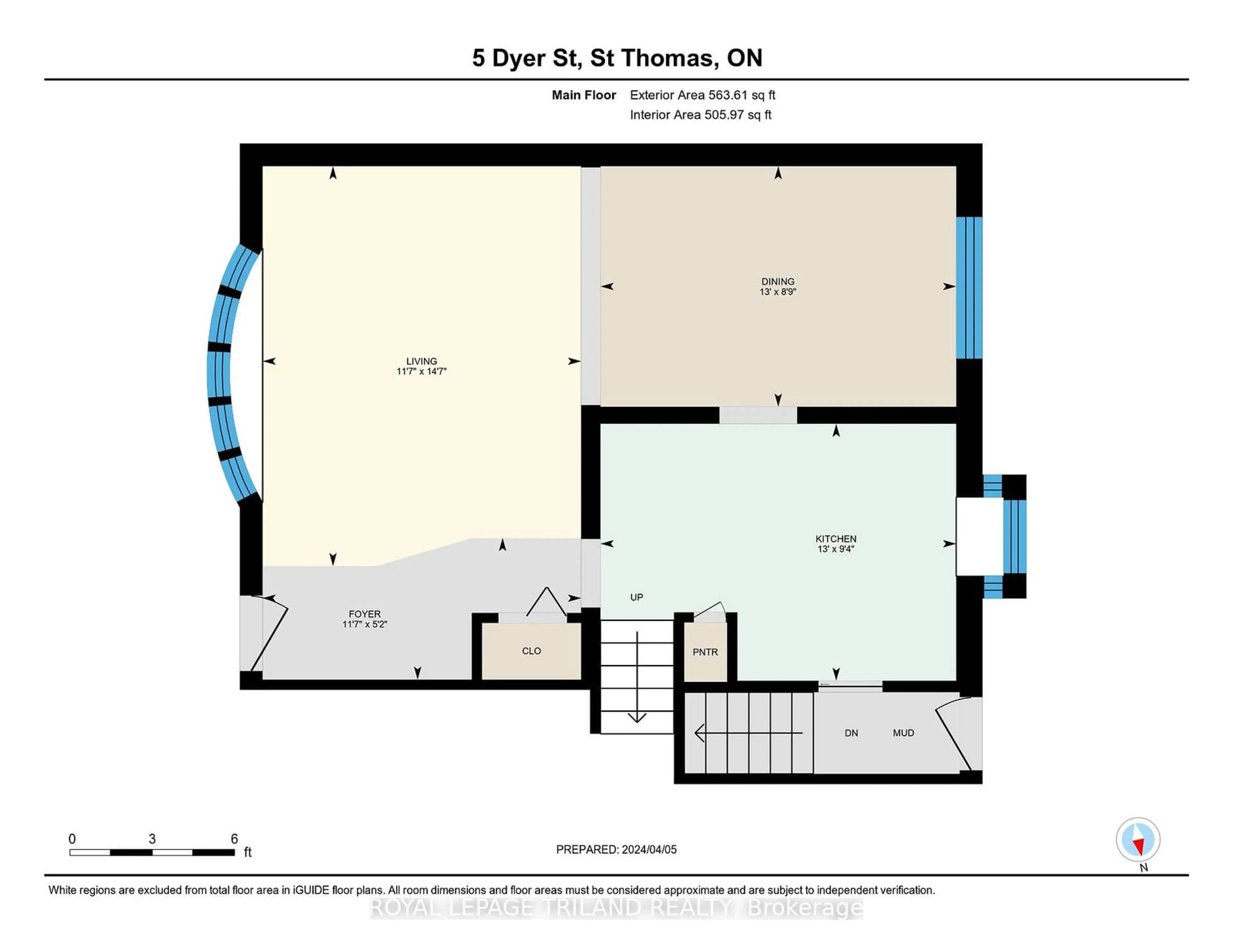 Floor plan for 5 Dyer St, St. Thomas Ontario N5R 5K2