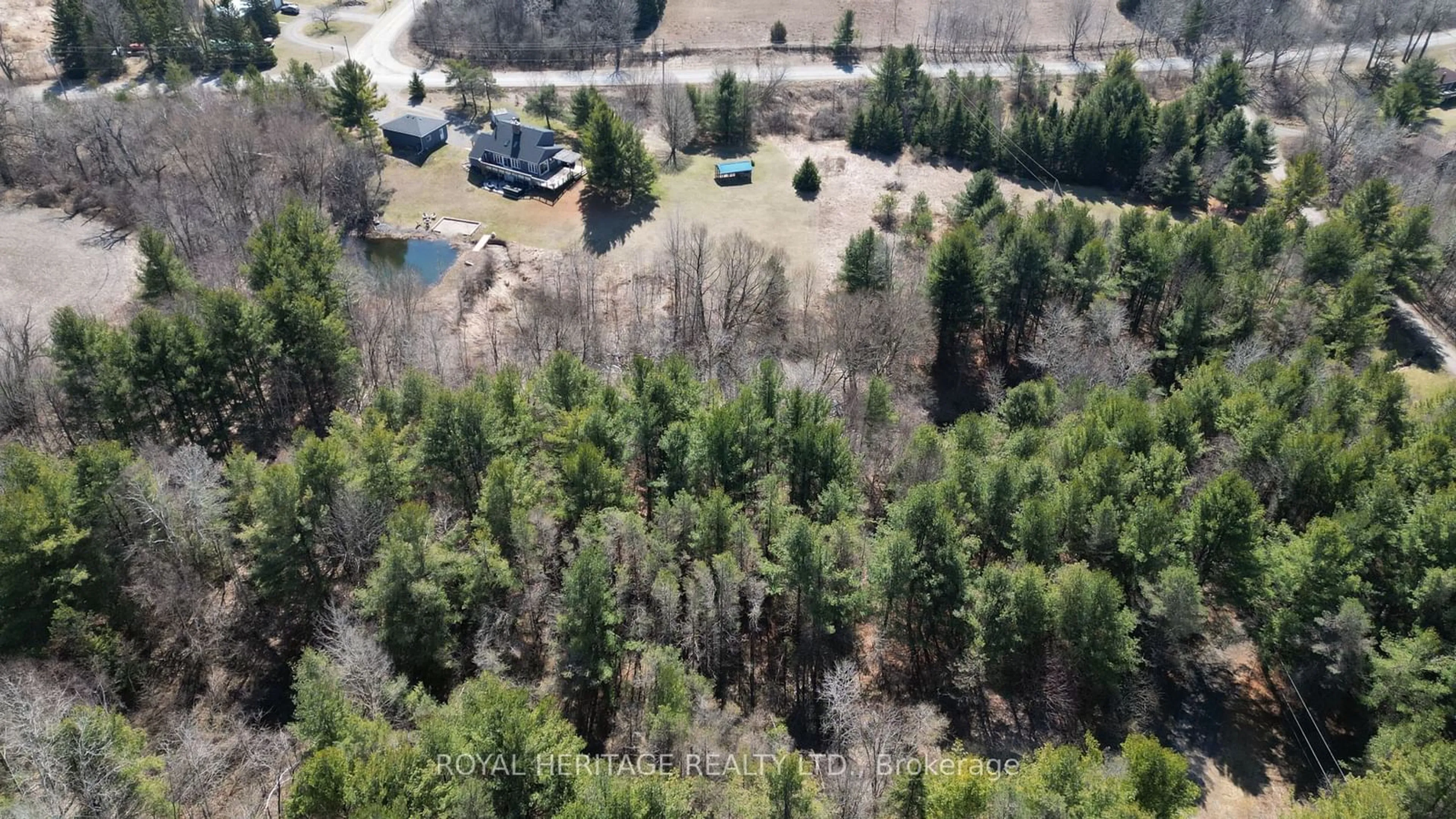 A pic from outside/outdoor area/front of a property/back of a property/a pic from drone, forest/trees view for 9976 Community Centre Rd, Alnwick/Haldimand Ontario K0K 1C0