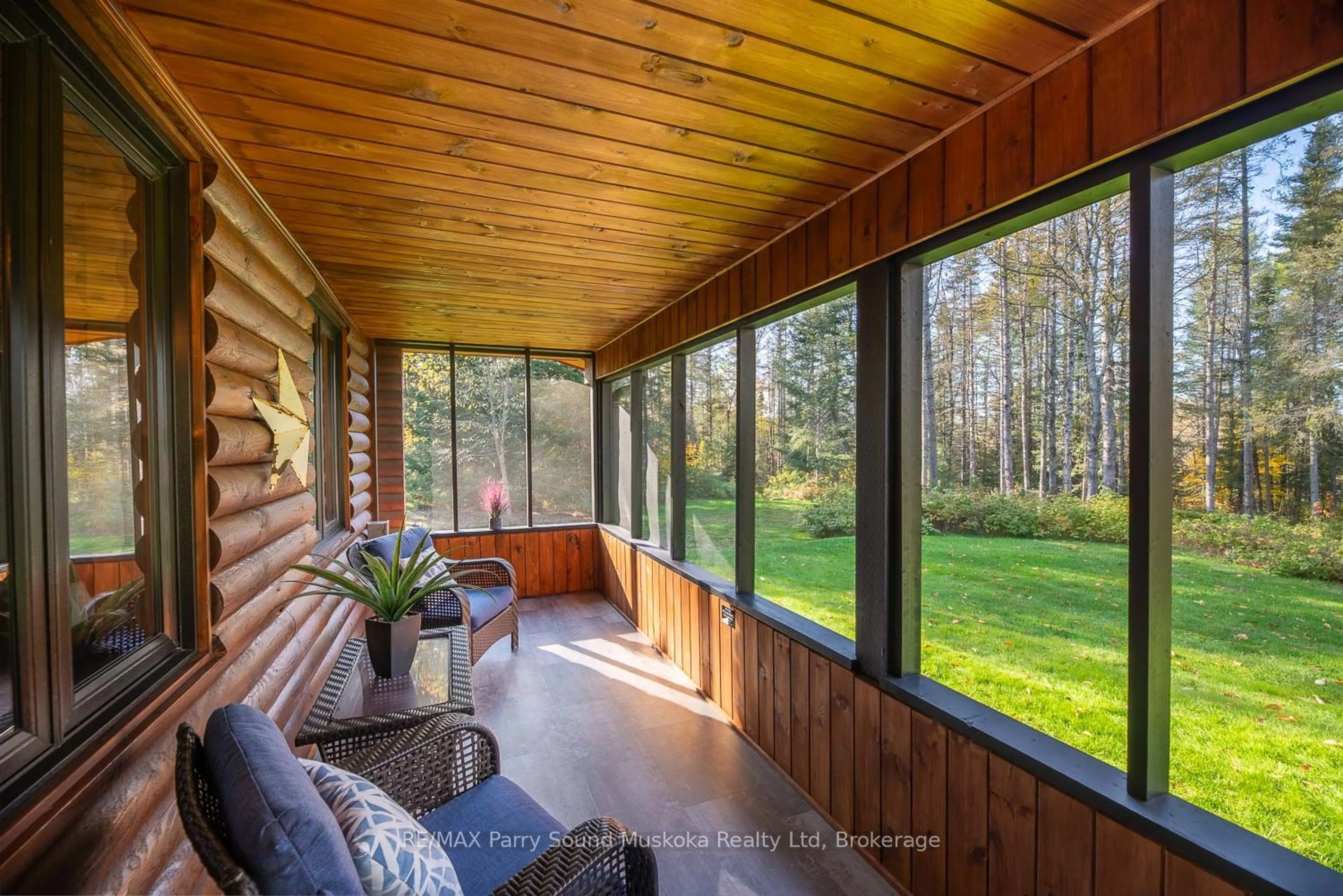 Patio, forest/trees view for 879 South Horn Lake Rd, Armour Ontario P0A 1C0