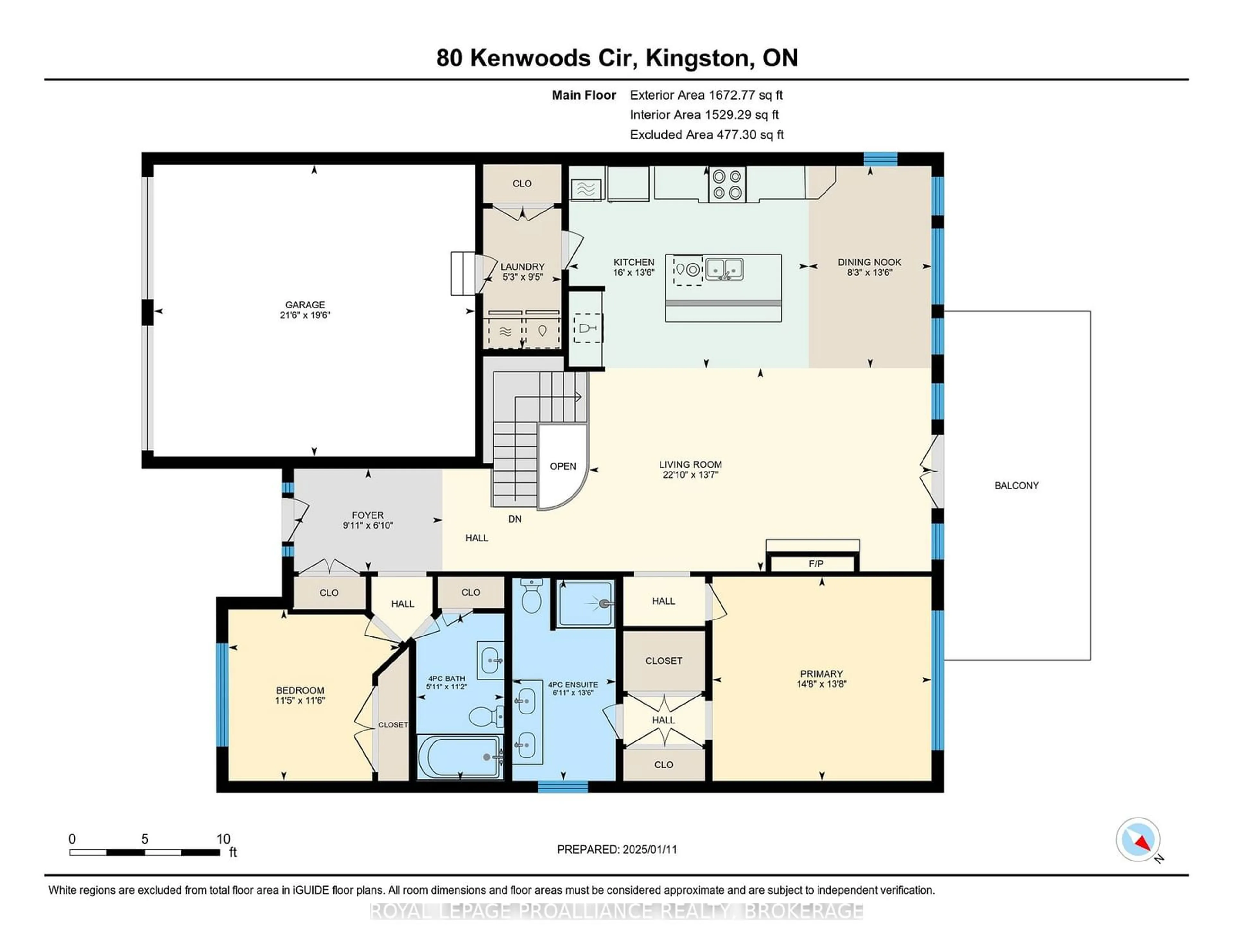 Floor plan for 80 Kenwoods Circ, Kingston Ontario K7K 6Y2