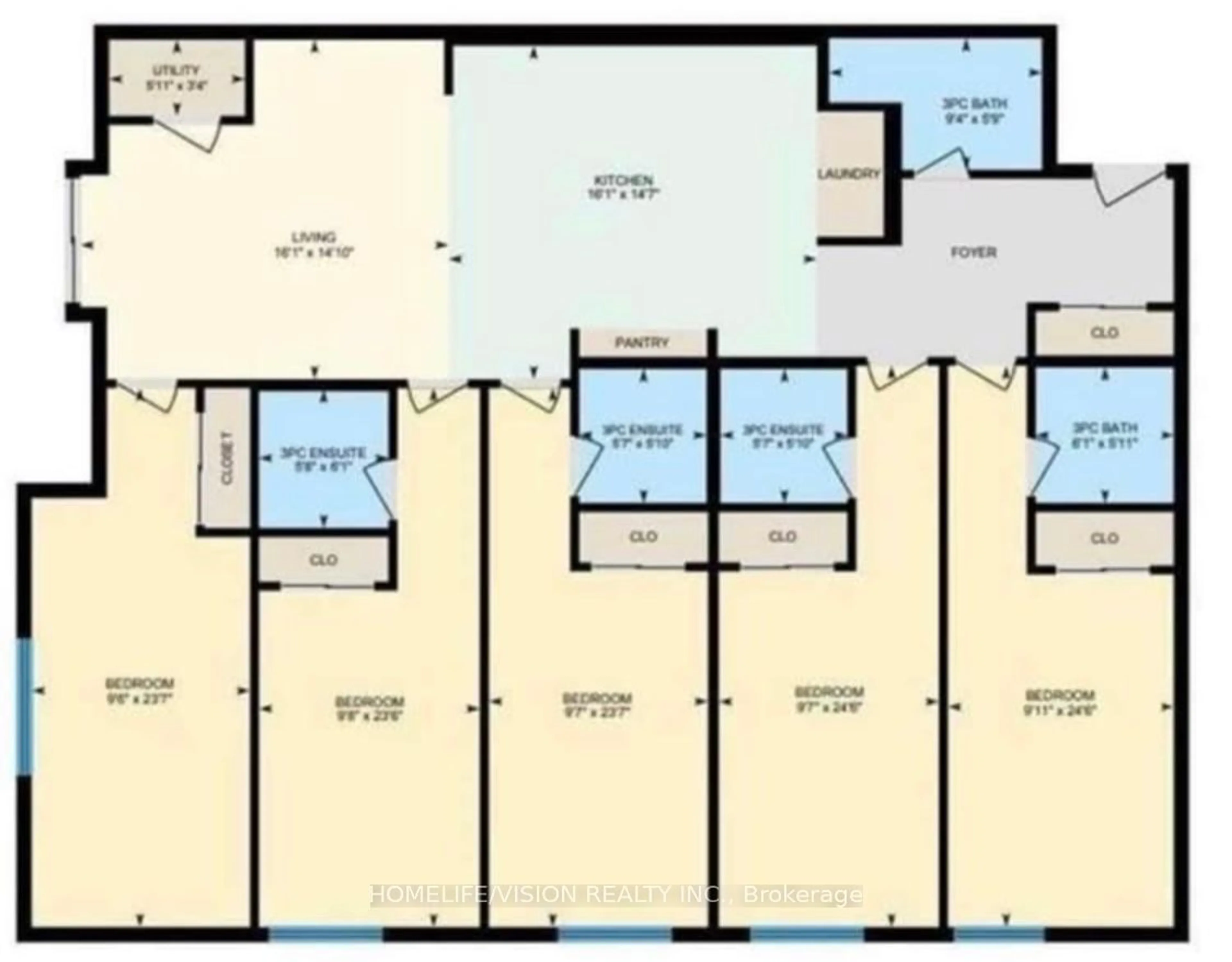 Floor plan for 8 Hickory St #1006, Waterloo Ontario N2L 3H6