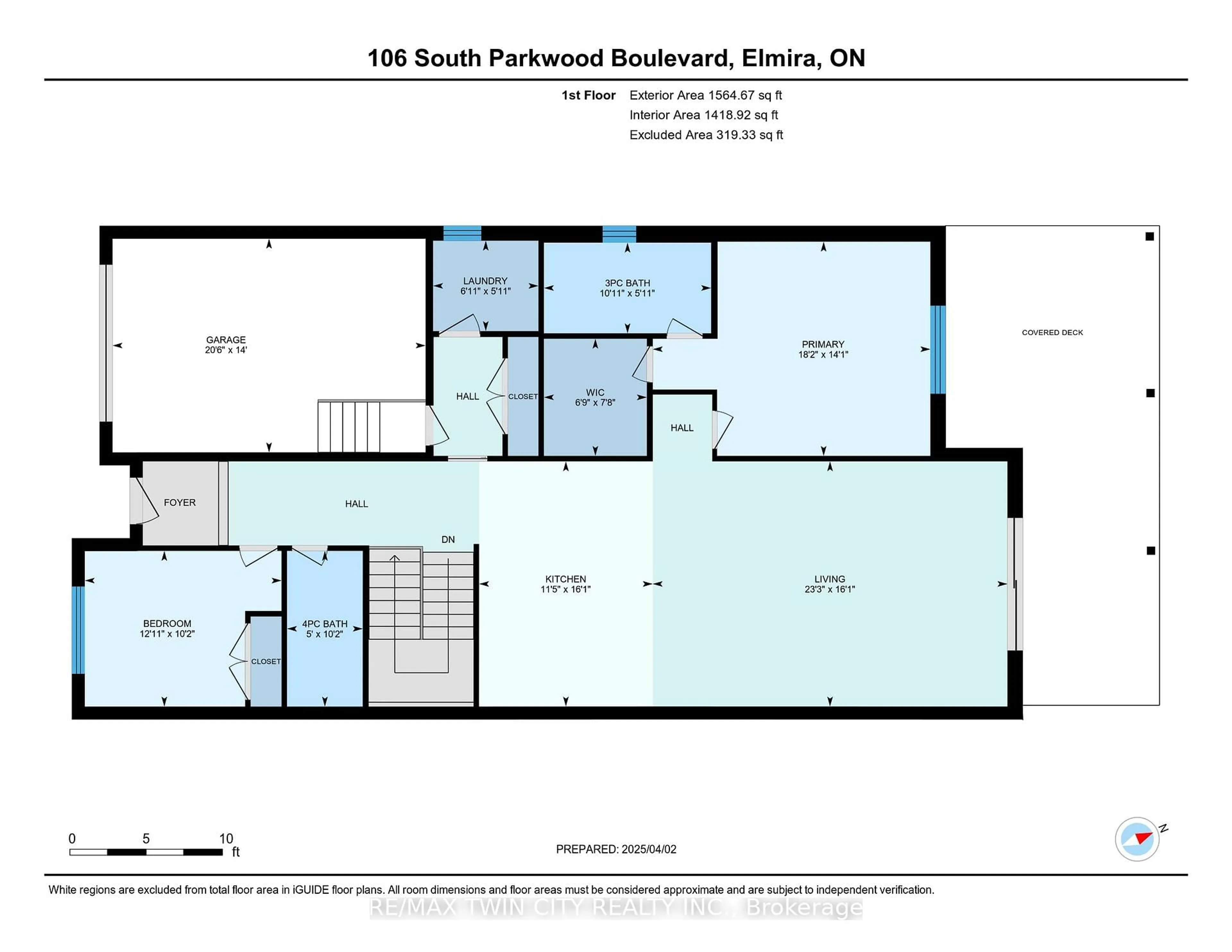 Floor plan for 106 South Parkwood Blvd, Woolwich Ontario N3B 0E6