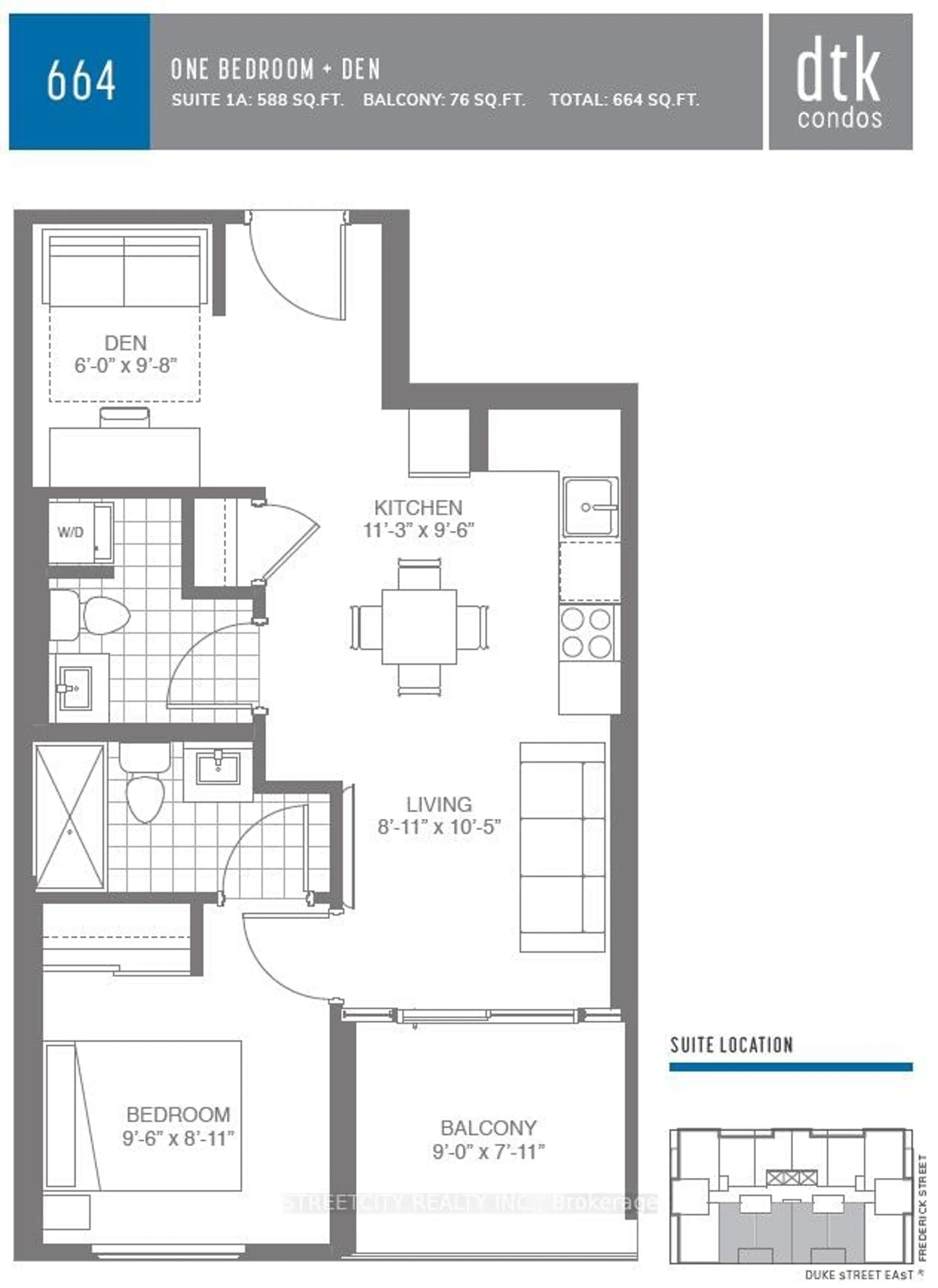 Floor plan for 60 Frederick St #1413, Kitchener Ontario N2H 0C7