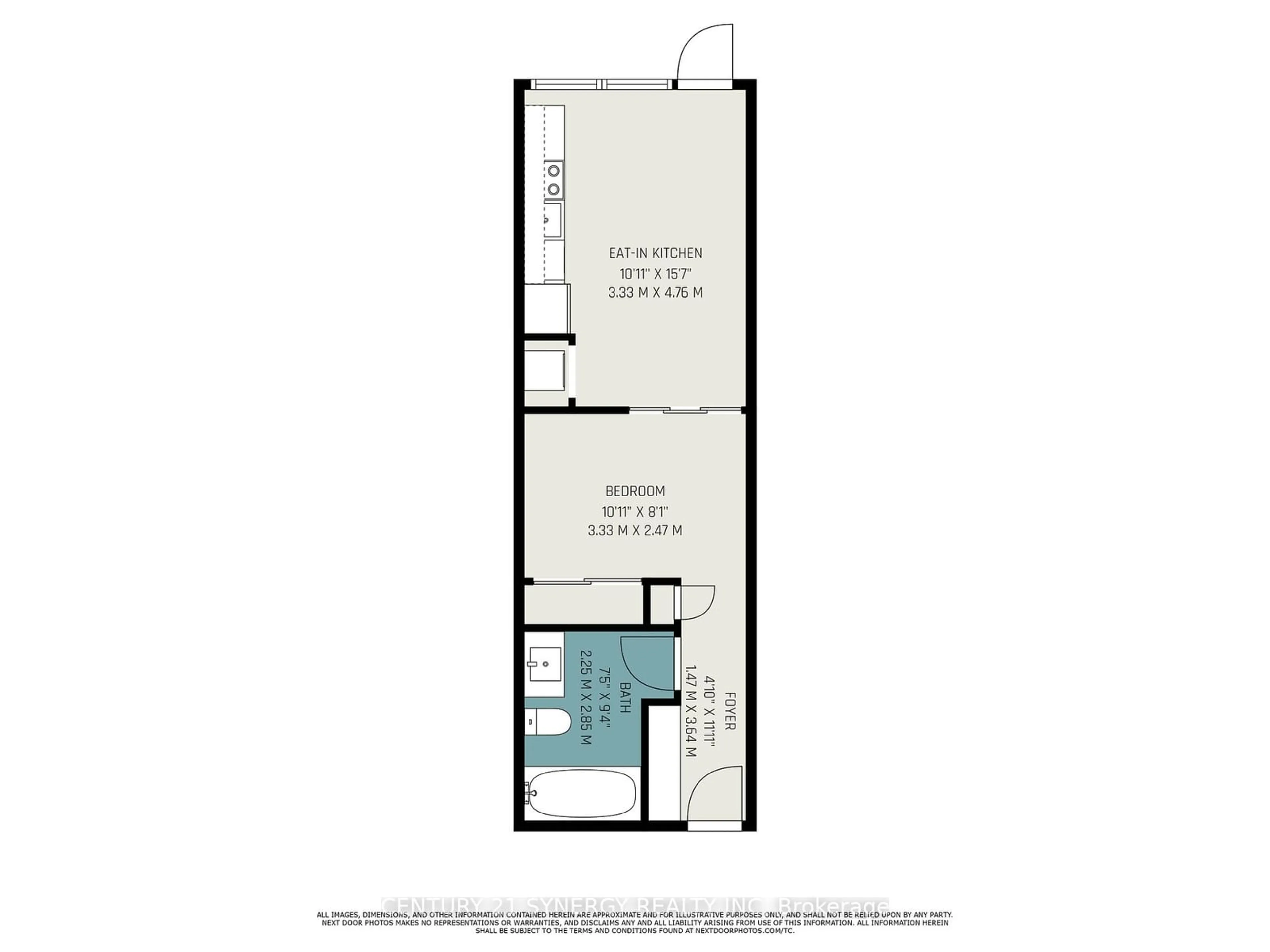 Floor plan for 340 Mcleod St #442, Ottawa Centre Ontario K2P 1A4