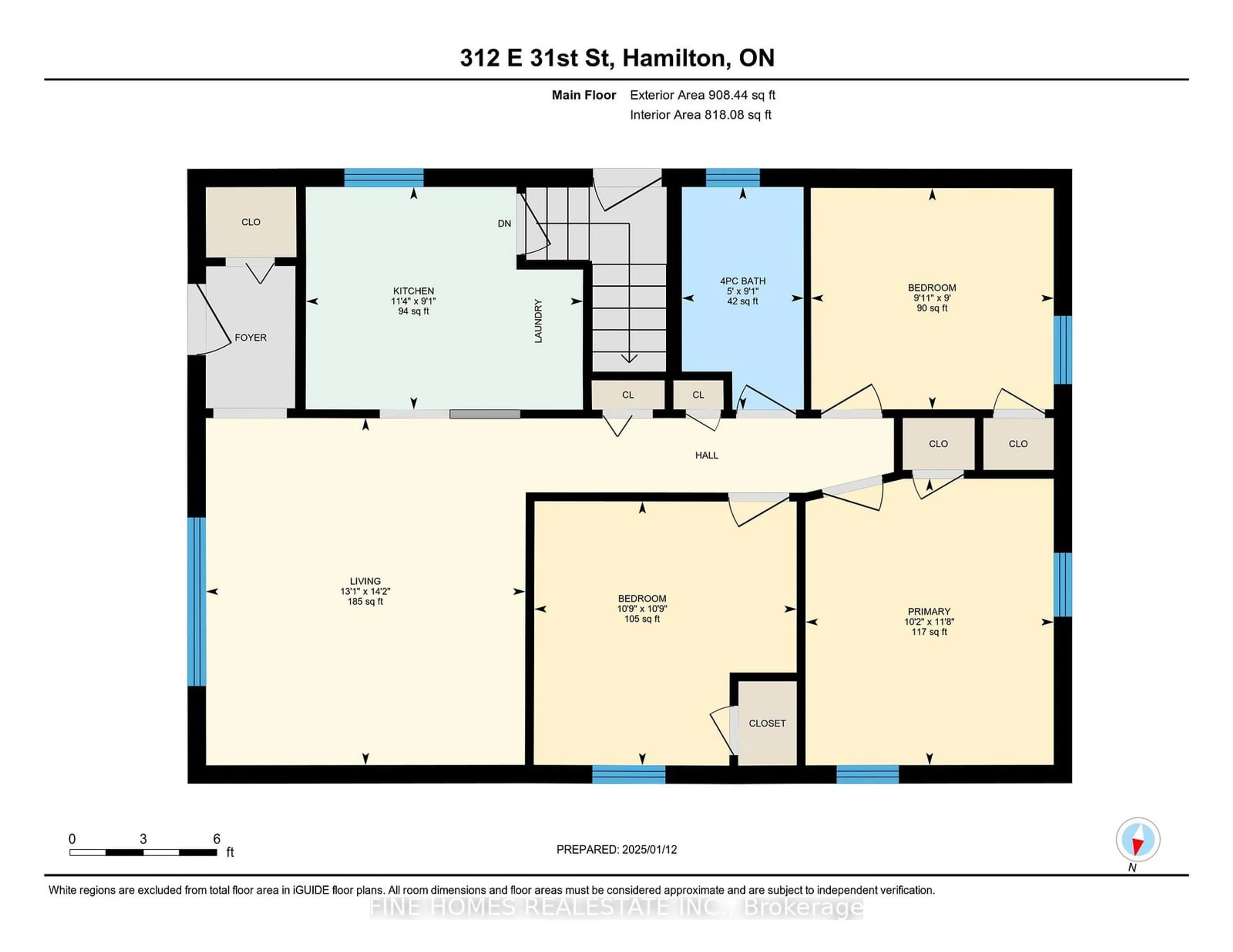 Floor plan for 312 East 31st St, Hamilton Ontario L8V 3P8