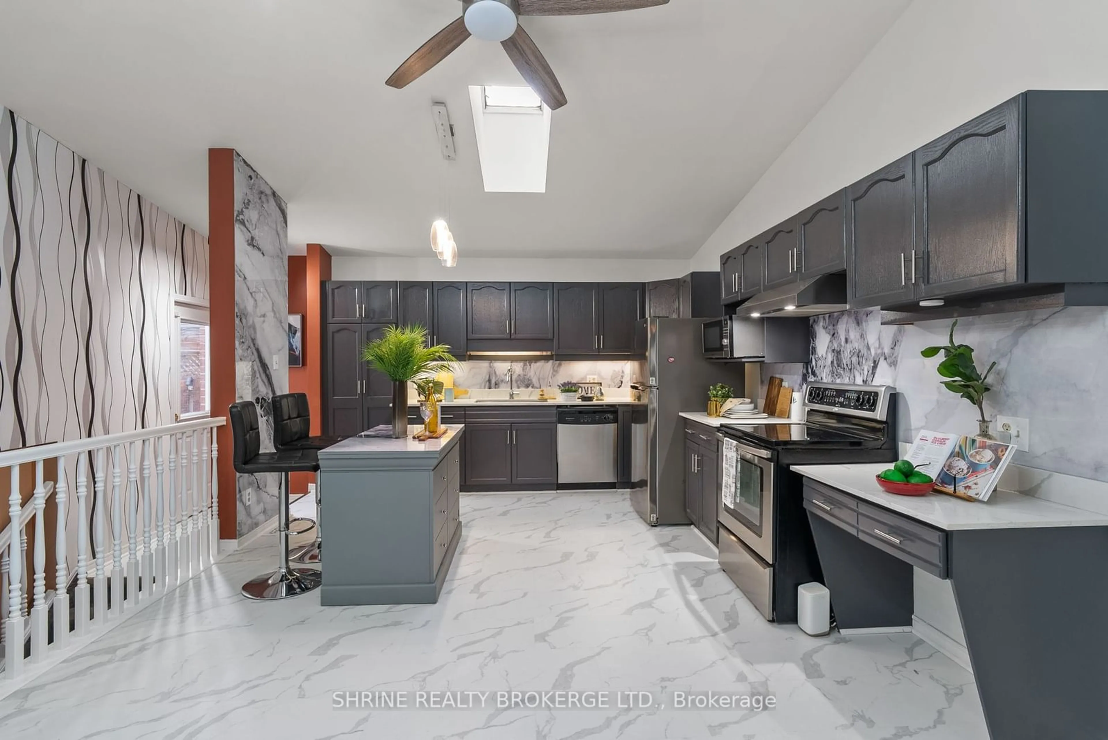 Contemporary kitchen, ceramic/tile floor for 220 Killarney Grve, London Ontario N5X 3X6