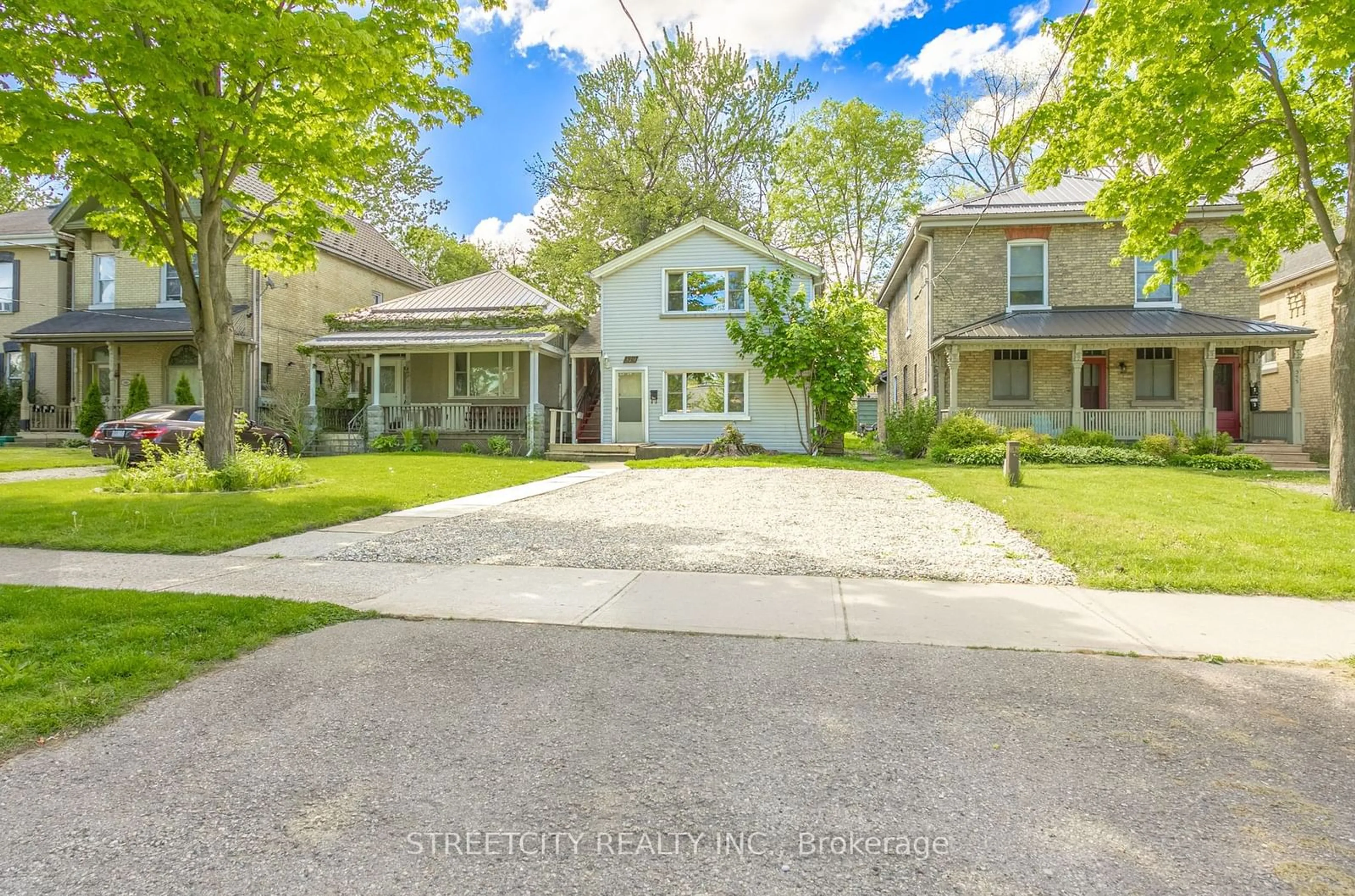 A pic from outside/outdoor area/front of a property/back of a property/a pic from drone, street for 379 Central Ave, London Ontario N6B 2E3