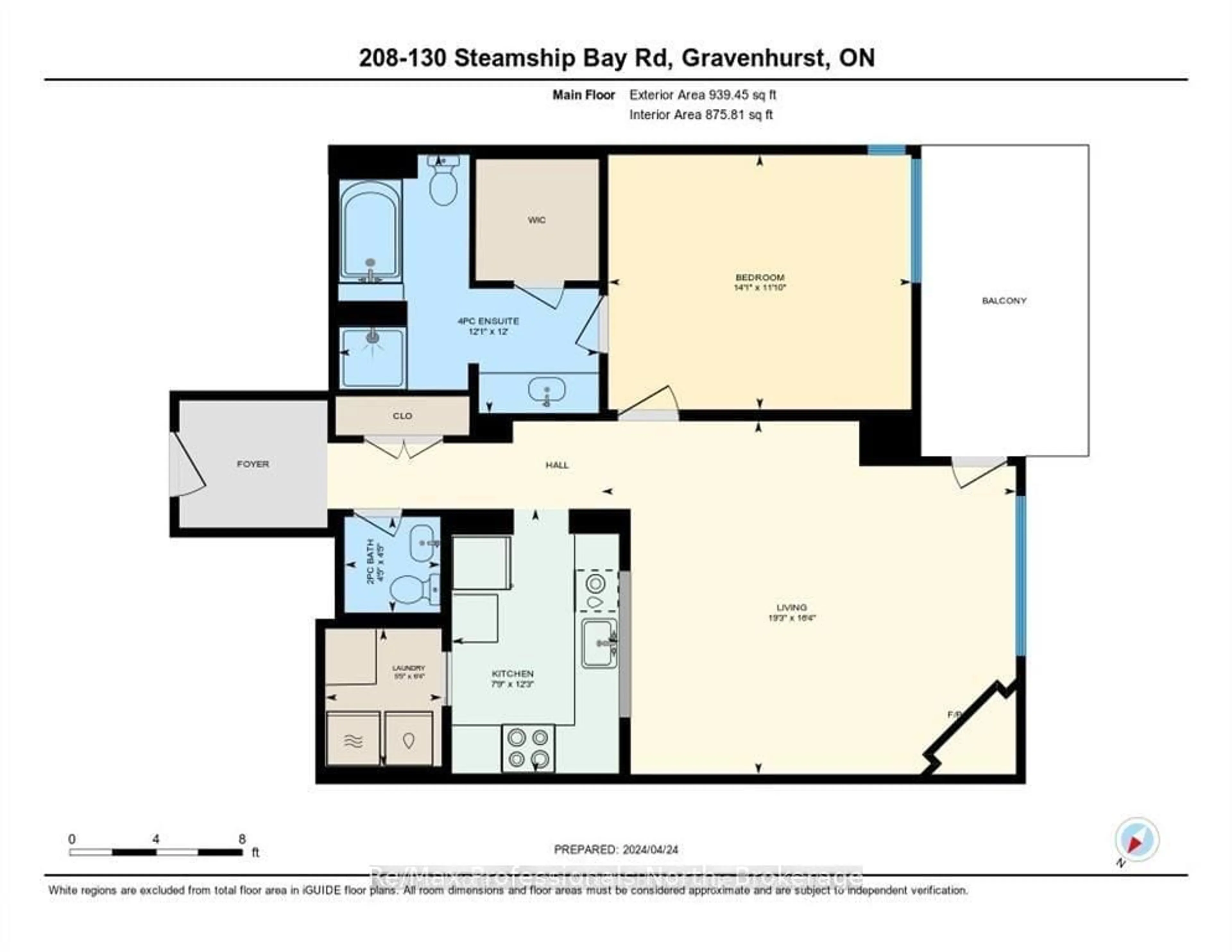 Floor plan for 130 Steamship Bay Rd #208, Gravenhurst Ontario P1P 1Z9