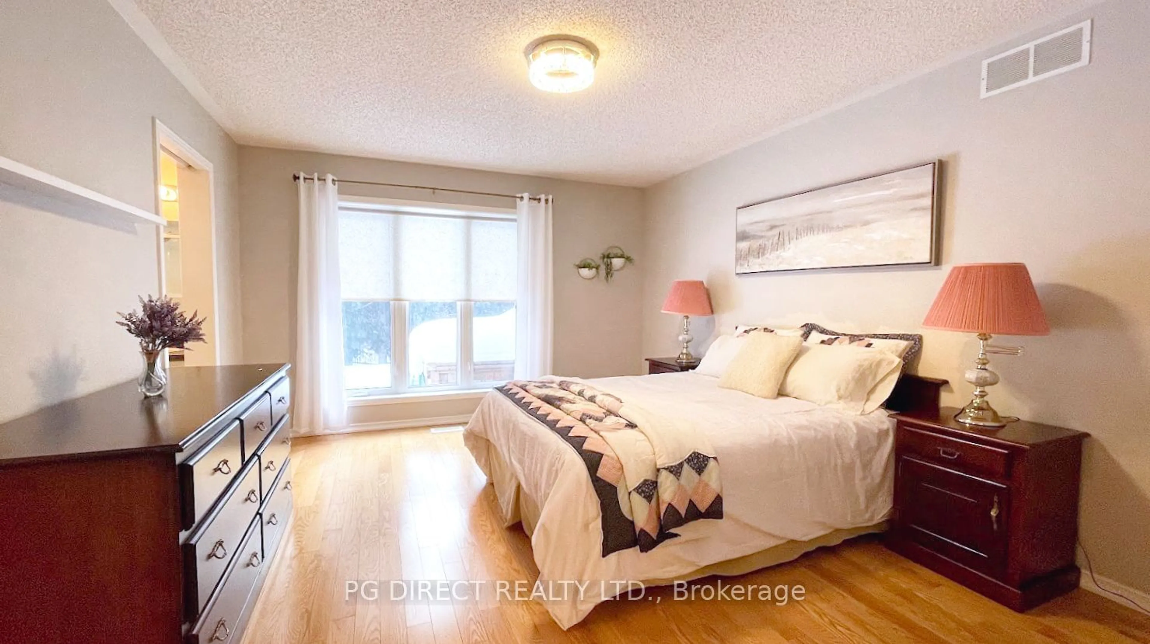 Bedroom with bed, wood/laminate floor for 156 Pine Ridge Rd, Centre Wellington Ontario N0B 1J0