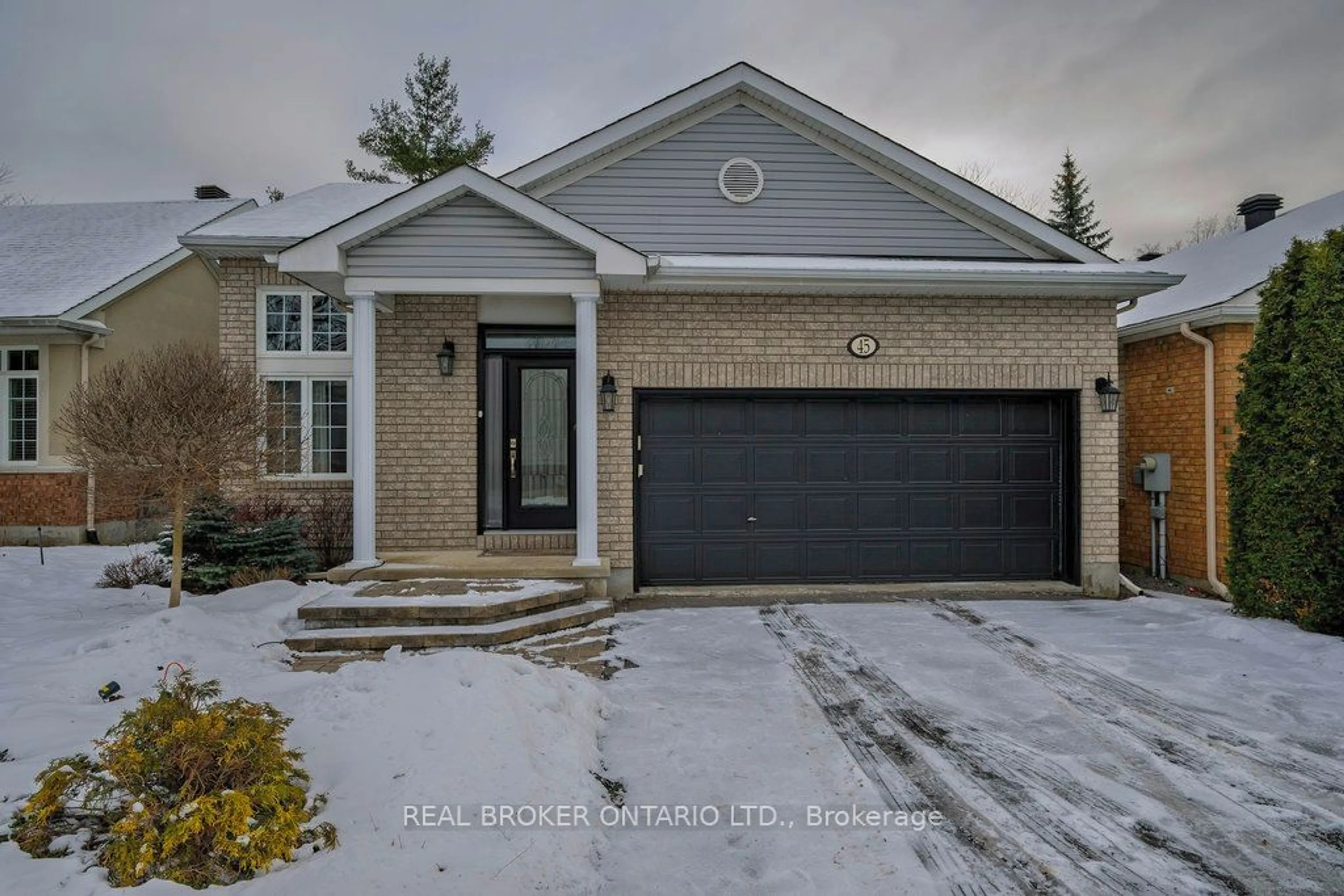 Home with brick exterior material, street for 45 Paxton Lane, Blackburn Hamlet Ontario K1B 1B7