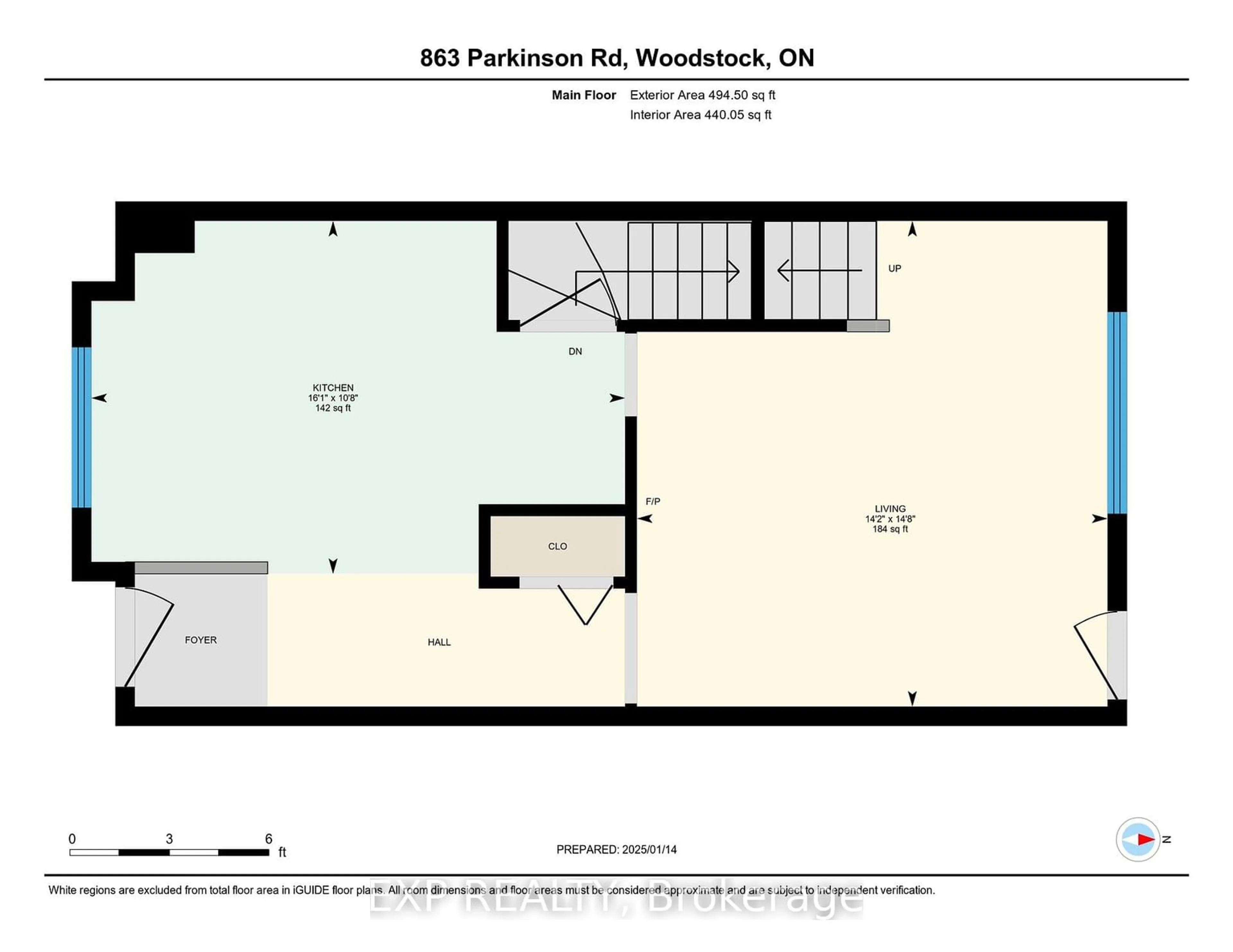 Floor plan for 863 Parkinson Rd #4, Woodstock Ontario N4S 8S7