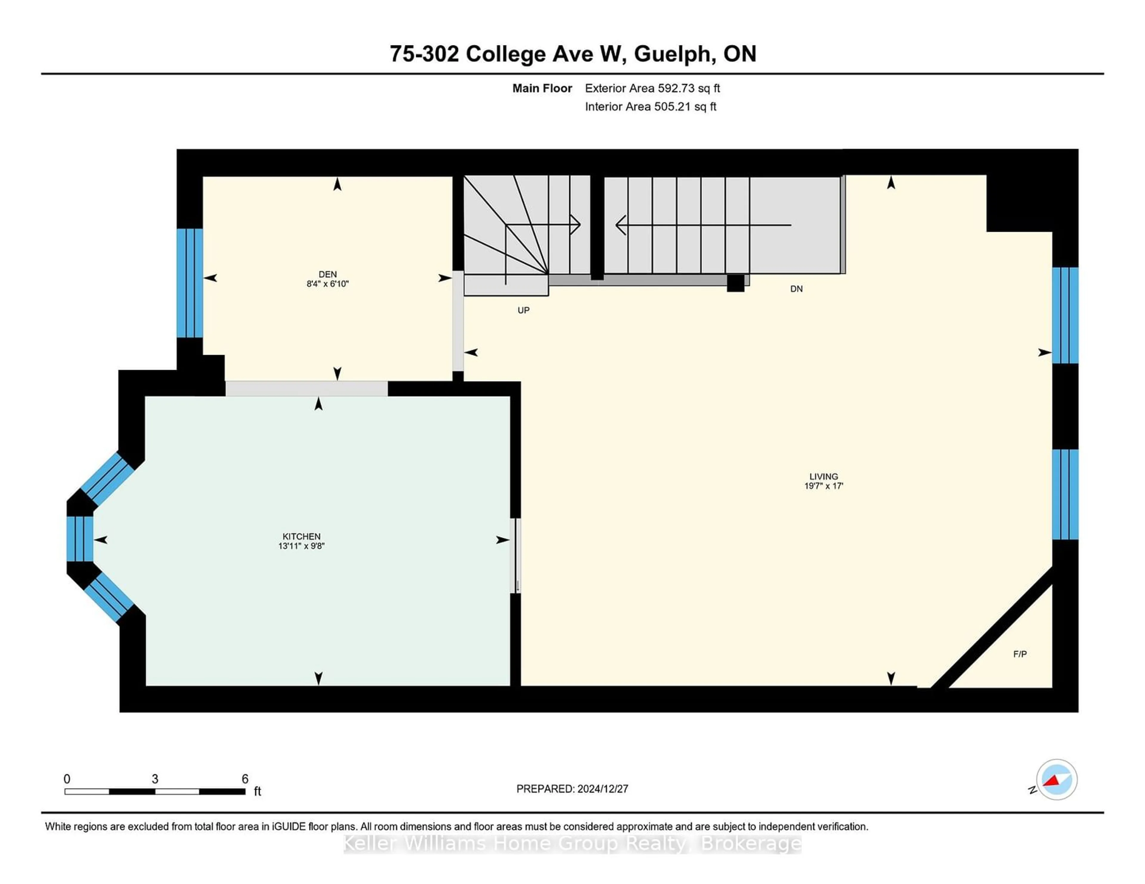 Floor plan for 302 College Ave #75, Guelph Ontario N1G 4T6