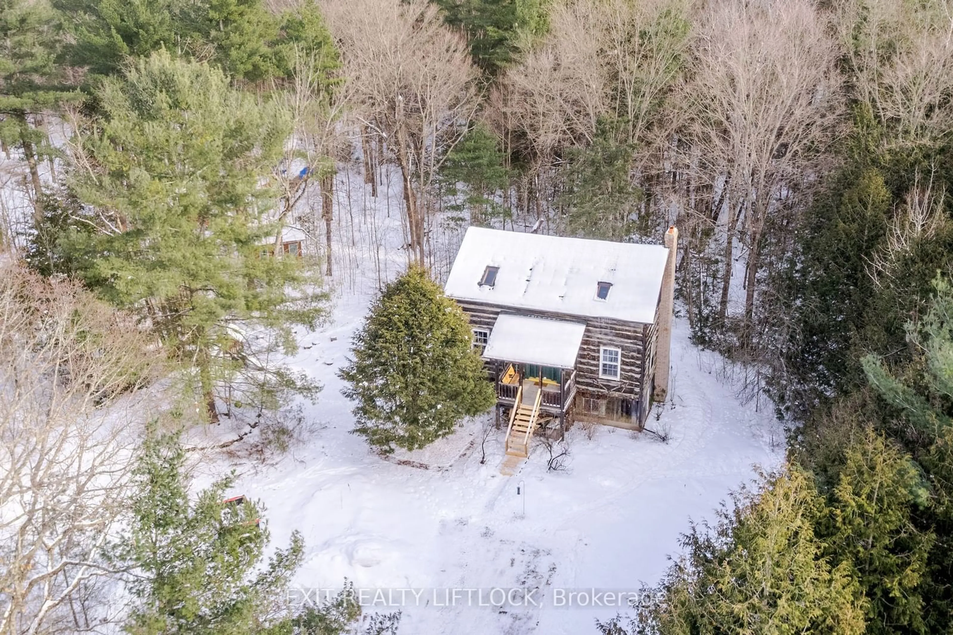 A pic from outside/outdoor area/front of a property/back of a property/a pic from drone, forest/trees view for 51 Buckhorn Narrows Rd, Galway-Cavendish and Harvey Ontario K0L 1J0