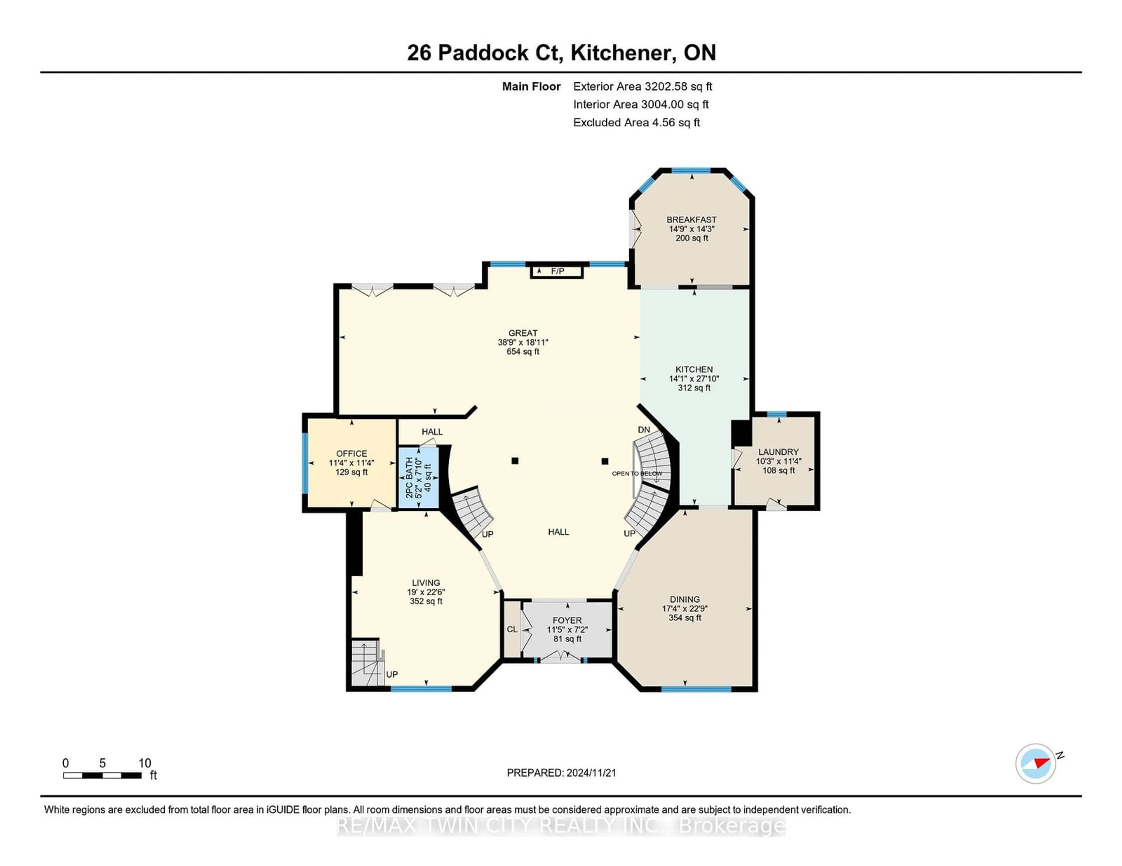 Floor plan for 26 Paddock Crt, Kitchener Ontario N2C 2R4