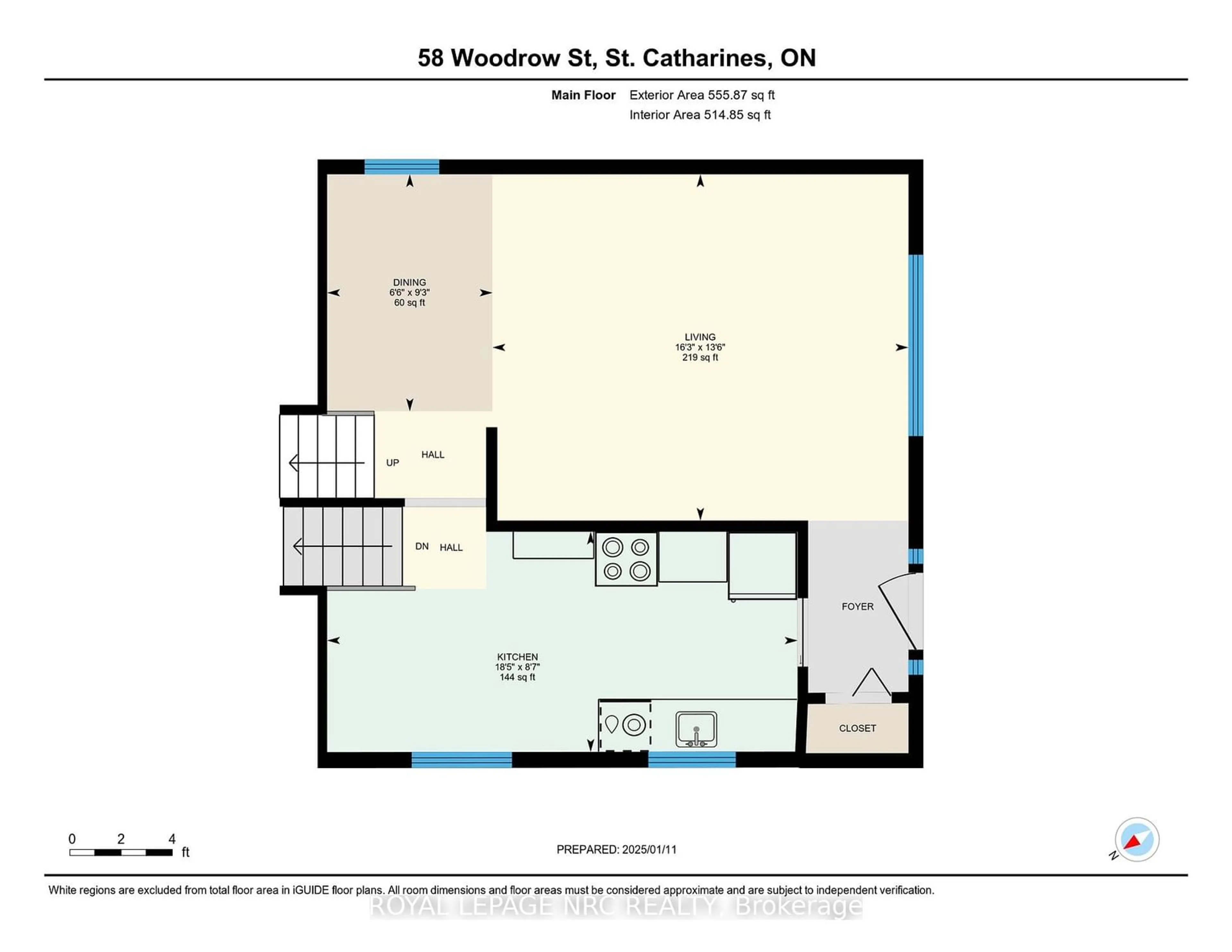 Floor plan for 58 Woodrow St, St. Catharines Ontario L2P 2A3