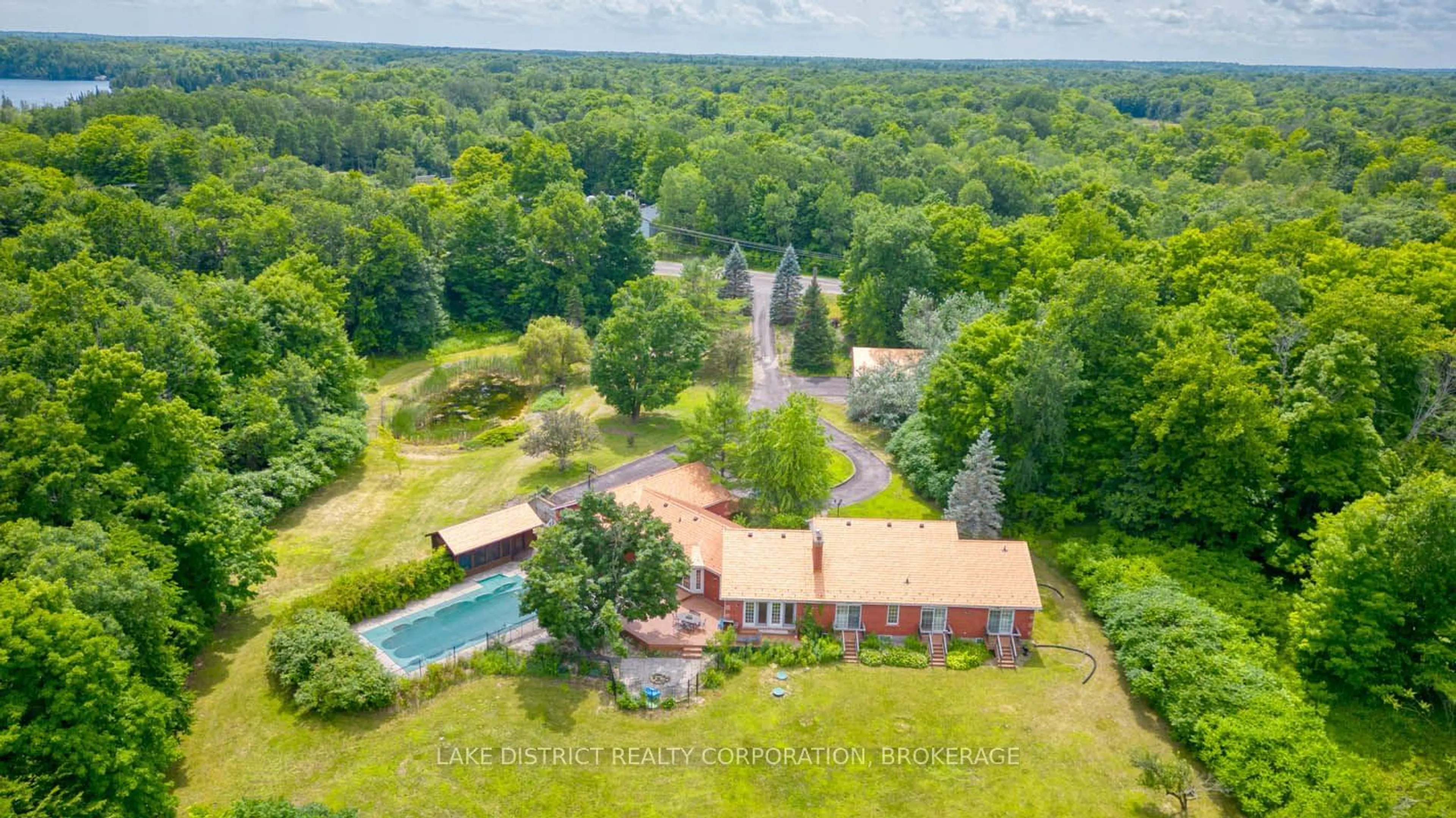 A pic from outside/outdoor area/front of a property/back of a property/a pic from drone, water/lake/river/ocean view for 13382 ROAD 38 Rd, Central Frontenac Ontario K0H 2P0