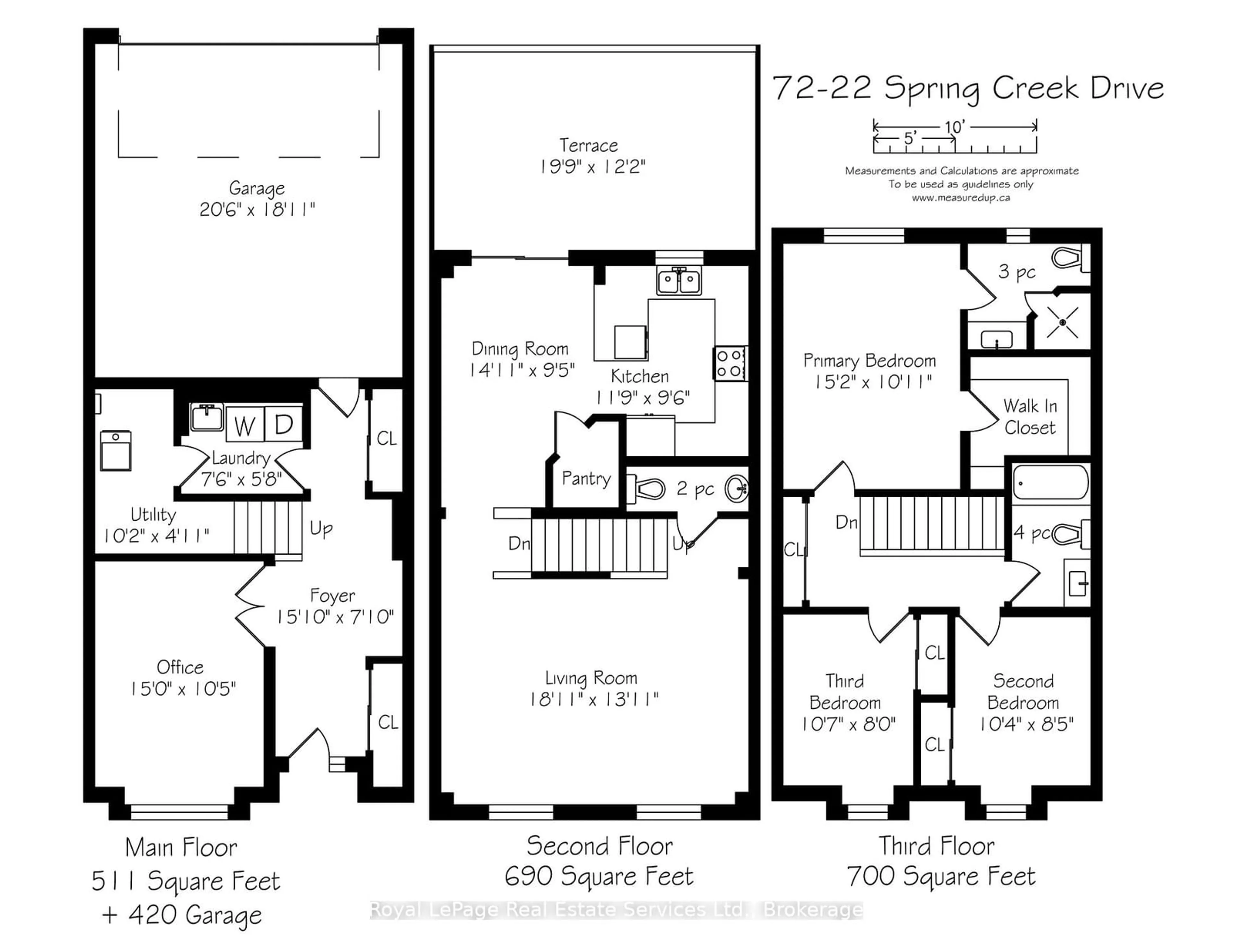 Floor plan for 22 SPRING CREEK Dr #72, Hamilton Ontario L8B 1V7