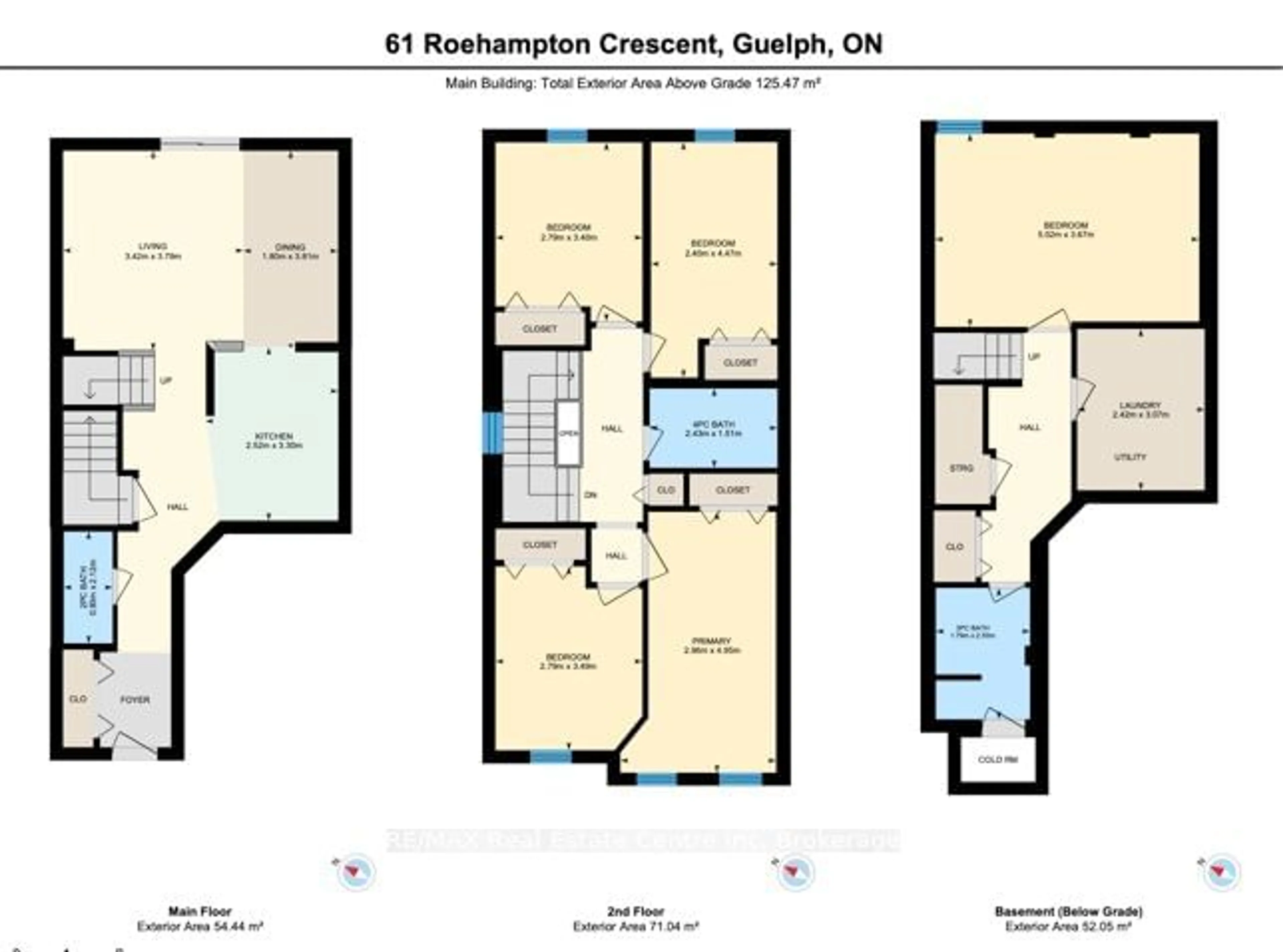 Floor plan for 61 Roehampton Cres, Guelph Ontario N1L 1M8