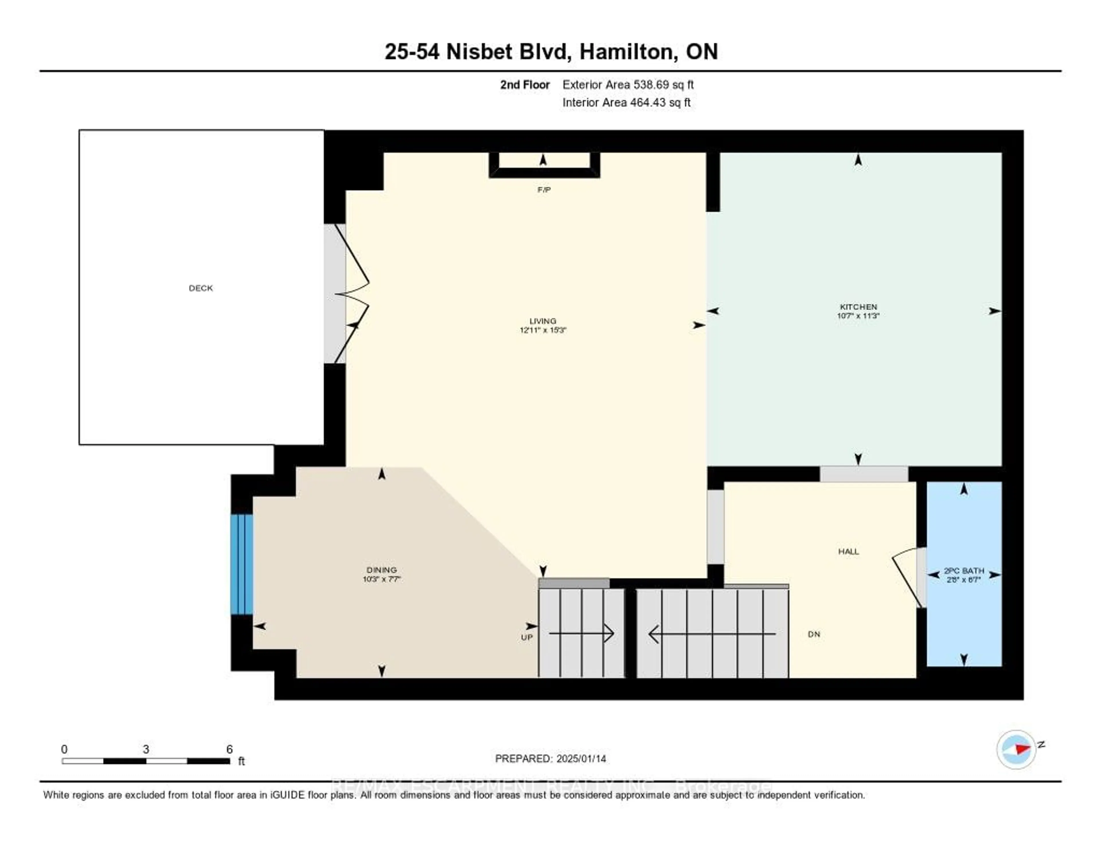 Floor plan for 54 Nisbet Blvd #25, Hamilton Ontario L8B 0Y3